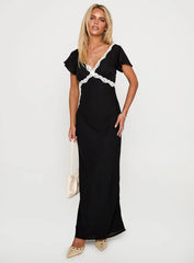 Barbarita Lace Maxi Dress Black