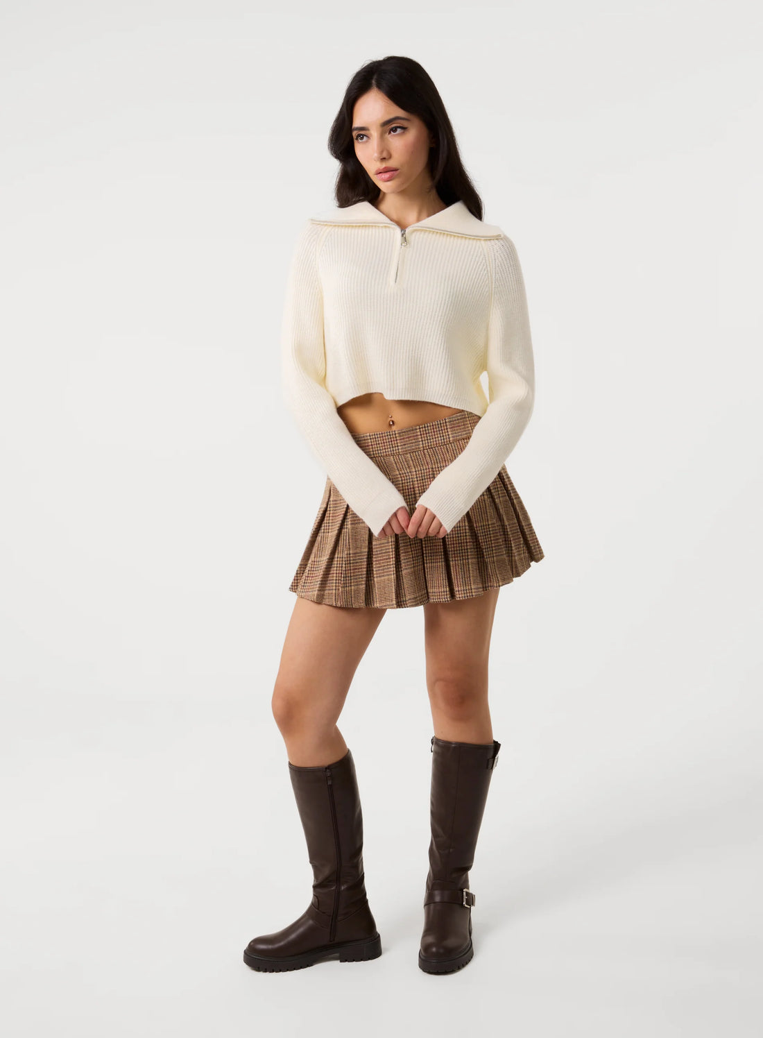 Half Zip Knitted Jumper