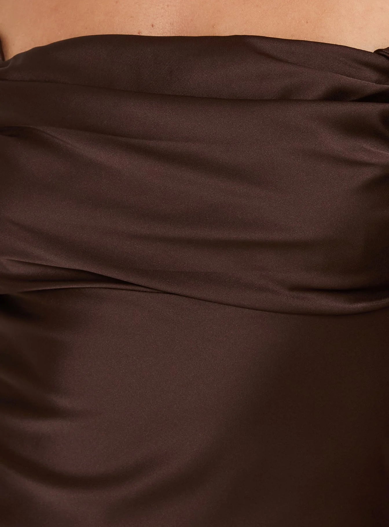 Zabbarra Off The Shoulder Mini Dress Chocolate