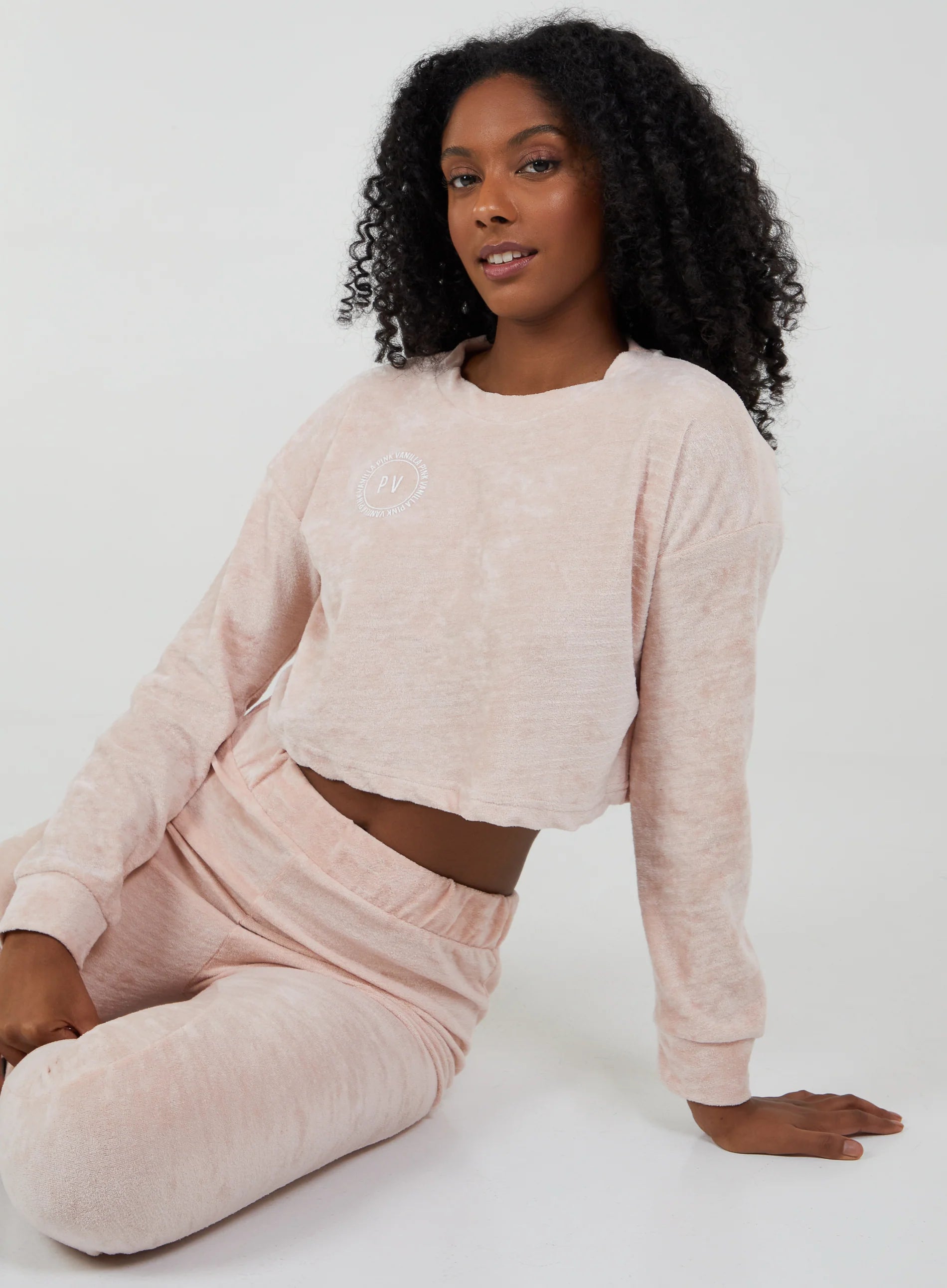 Pink Vanilla Long Sleeve Cropped Jumper