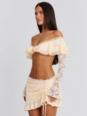 MARCELLA MINI SKIRT CREAM