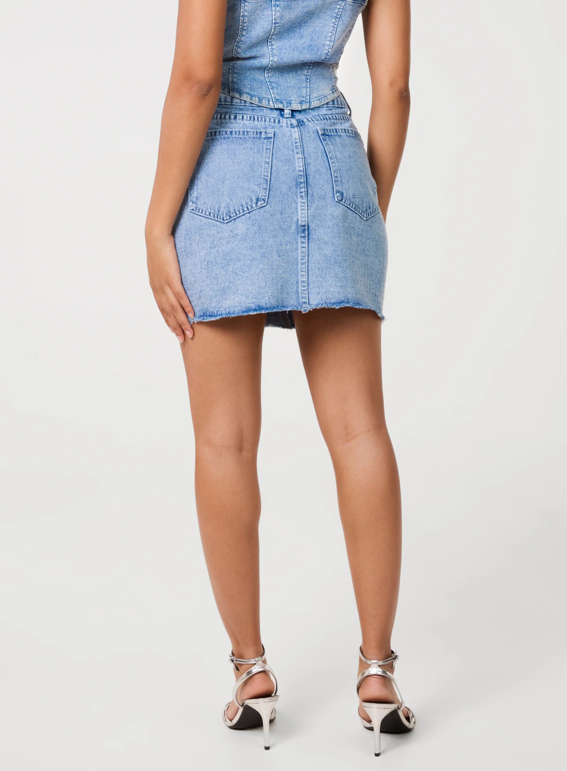 Diamante Denim Skirt