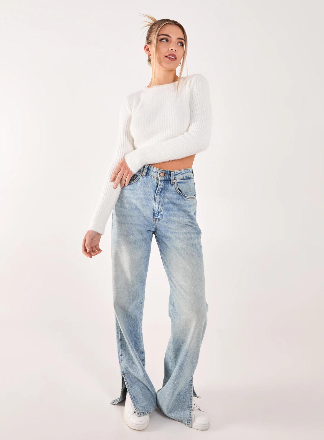 Cropped Knit Rib Top