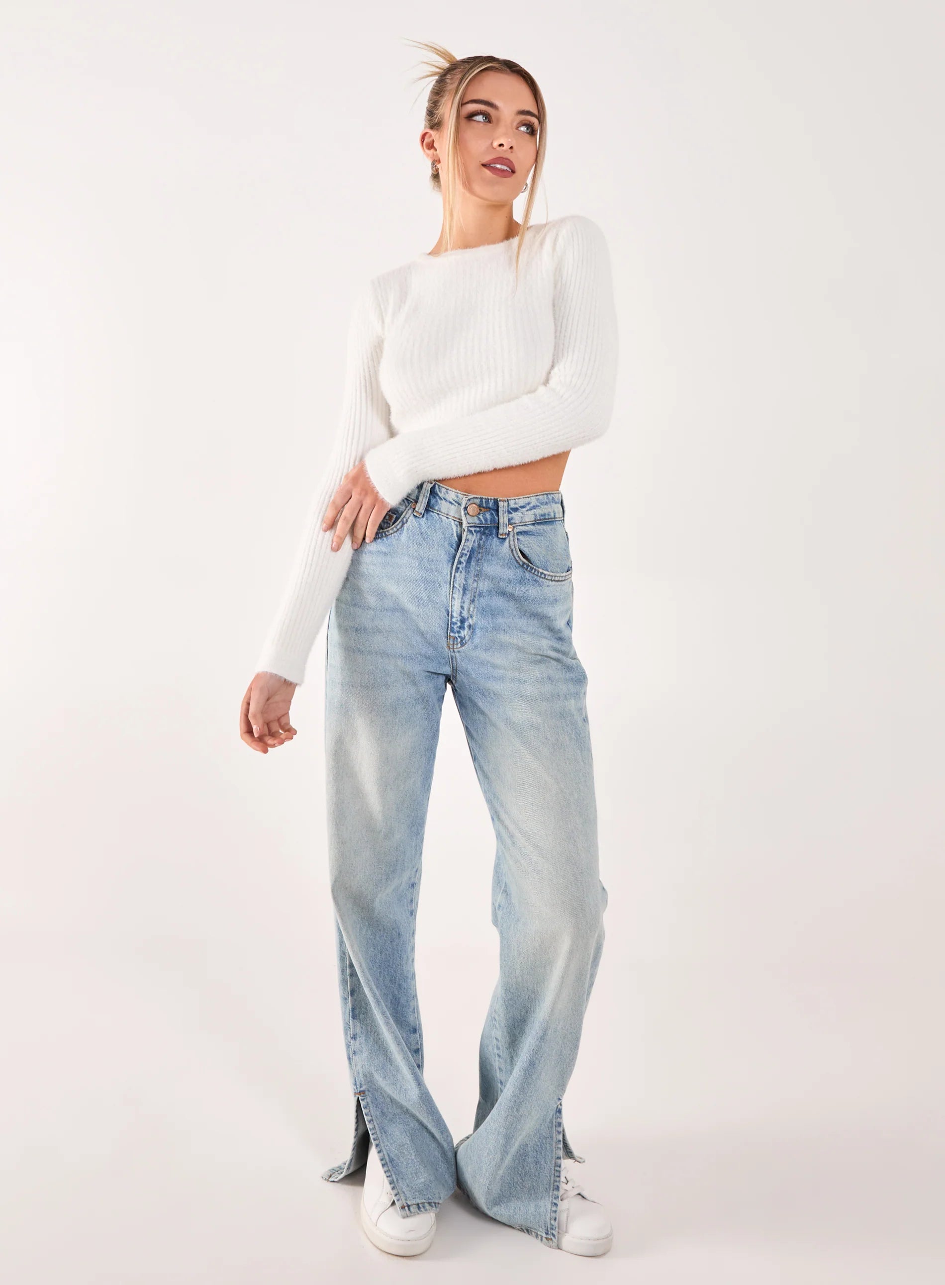 Cropped Knit Rib Top