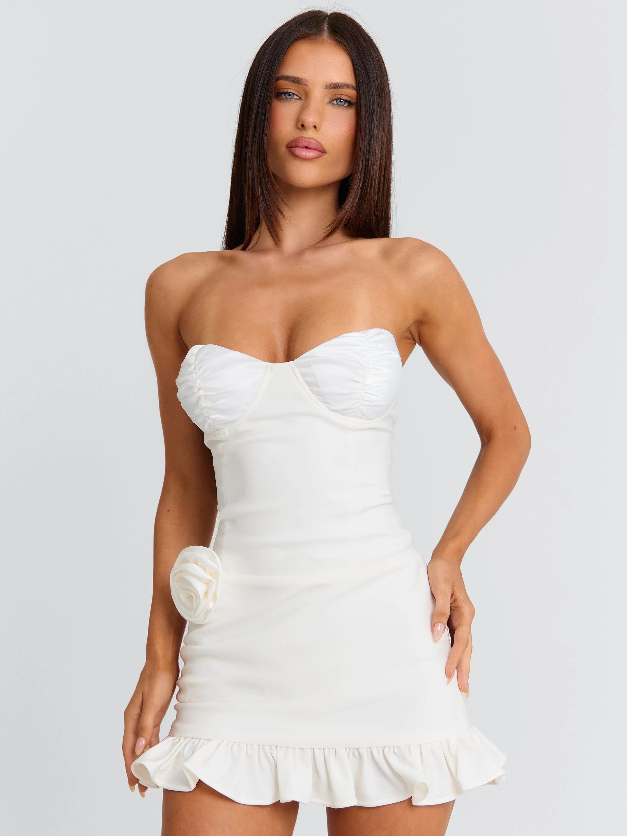 FINLAY MINI DRESS WHITE