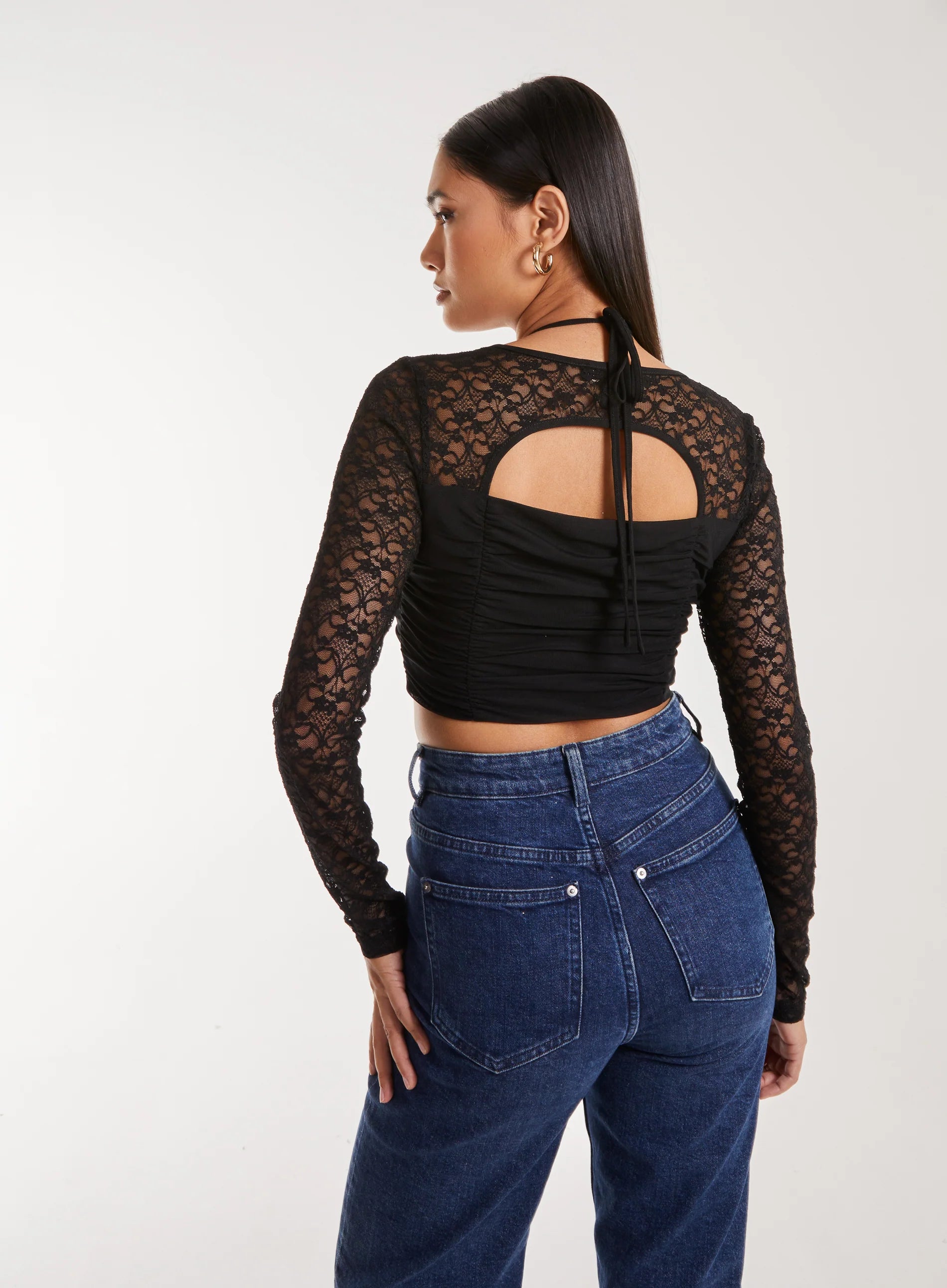 Lace Halterneck Corset Top