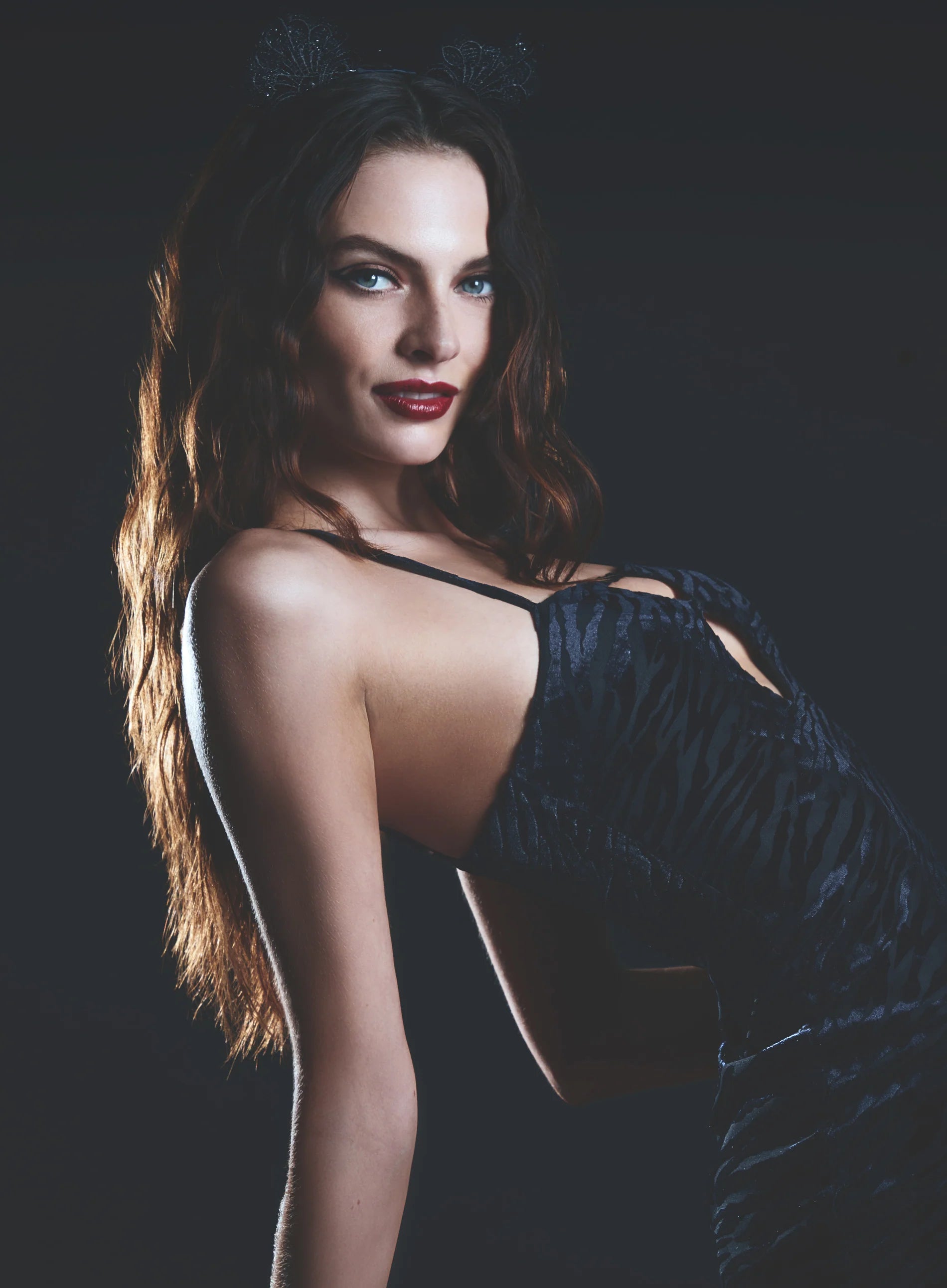 Zebra Velvet Mini Dress