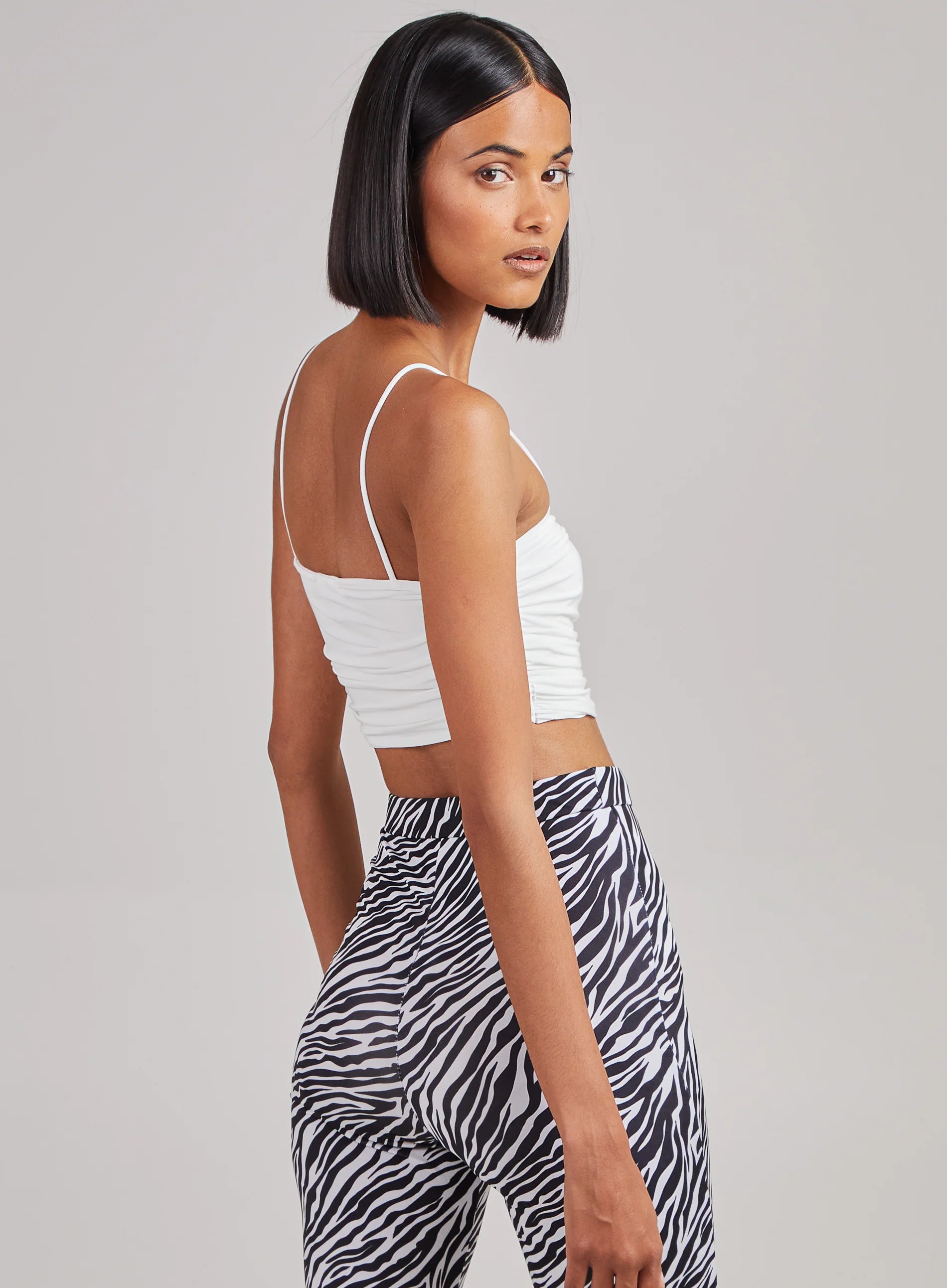 Gathered Ring Detail Slinky Cami Top