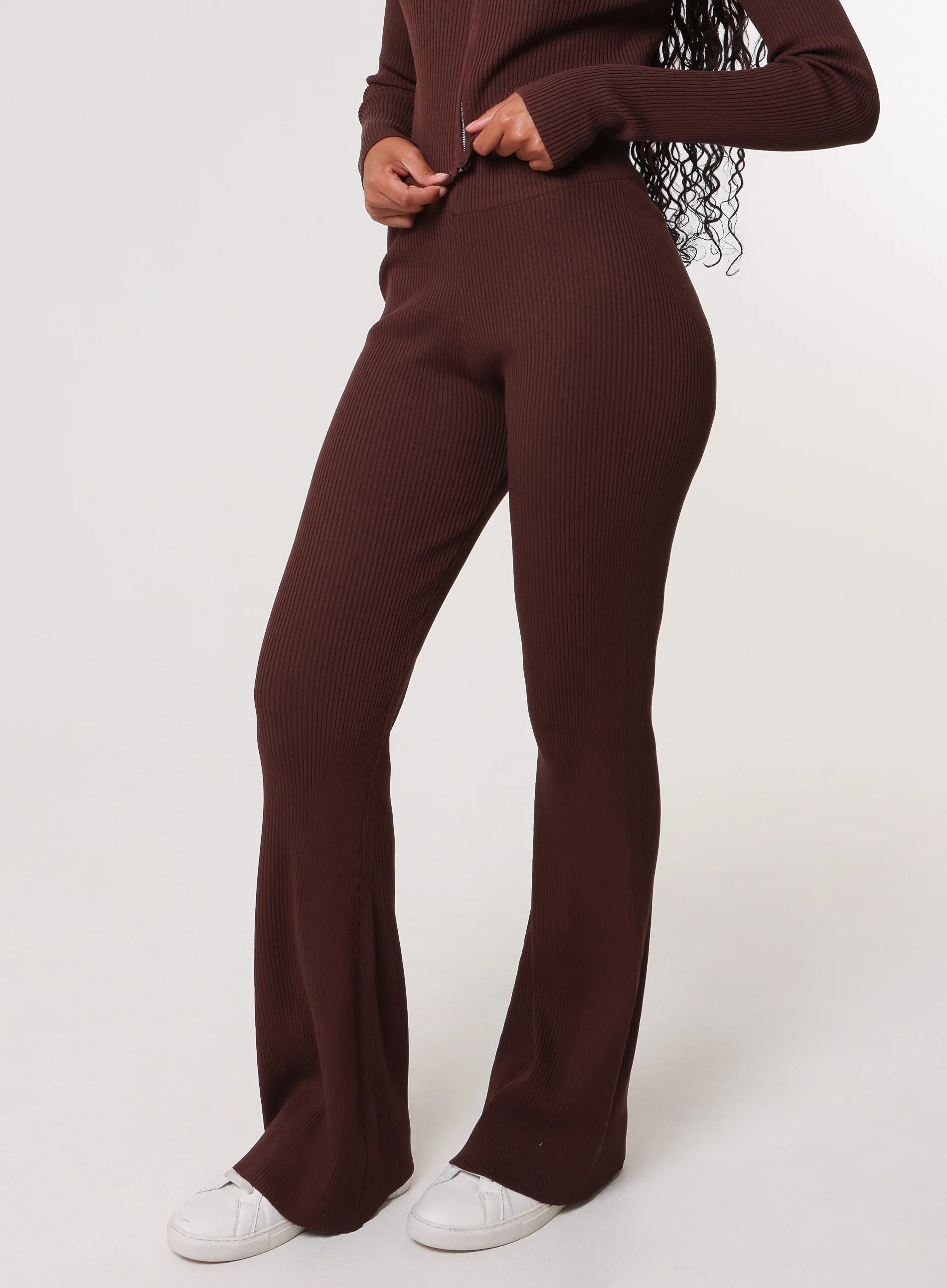 Zip Up Ribbed Set