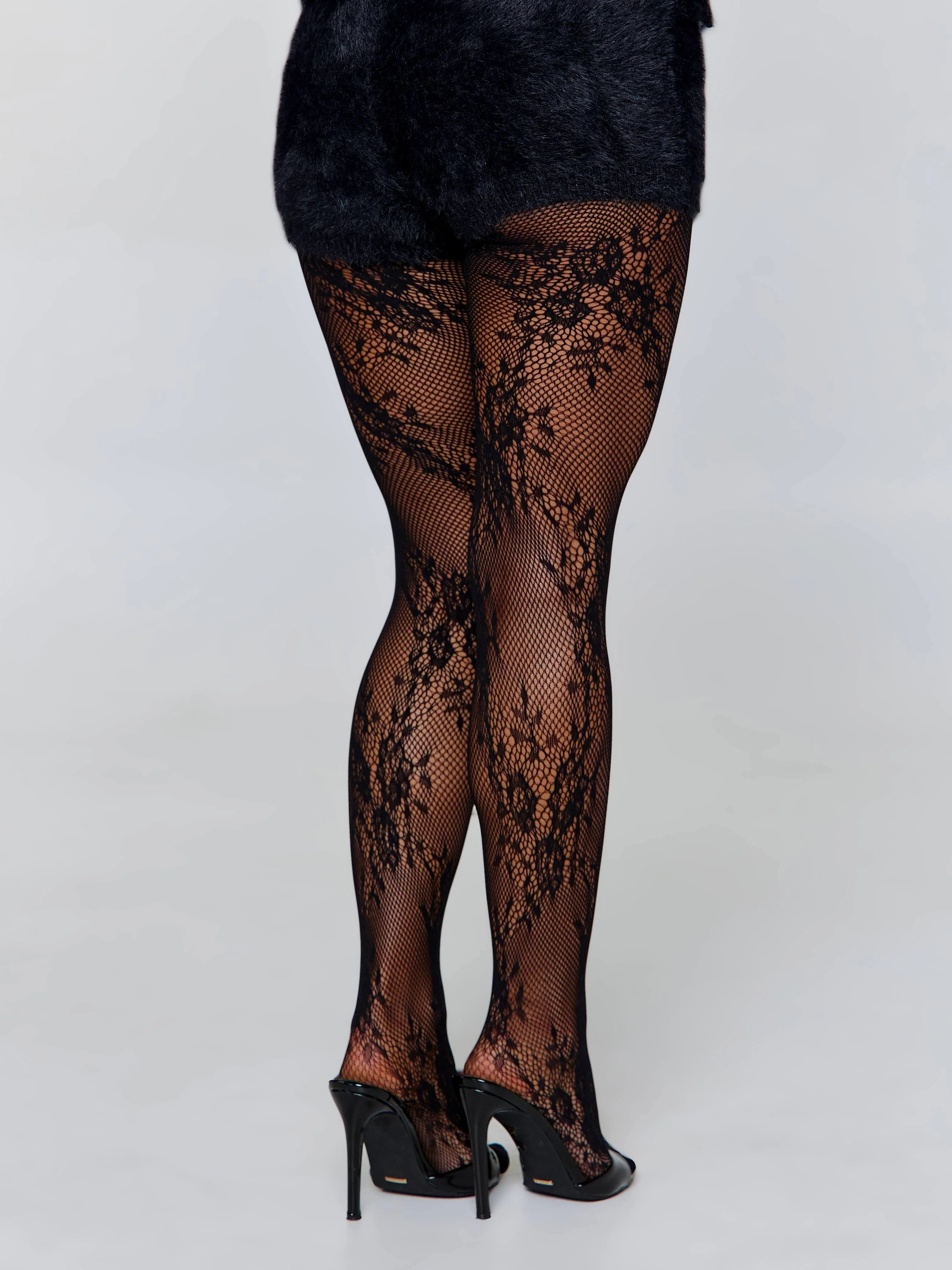 LACE STOCKINGS BLACK
