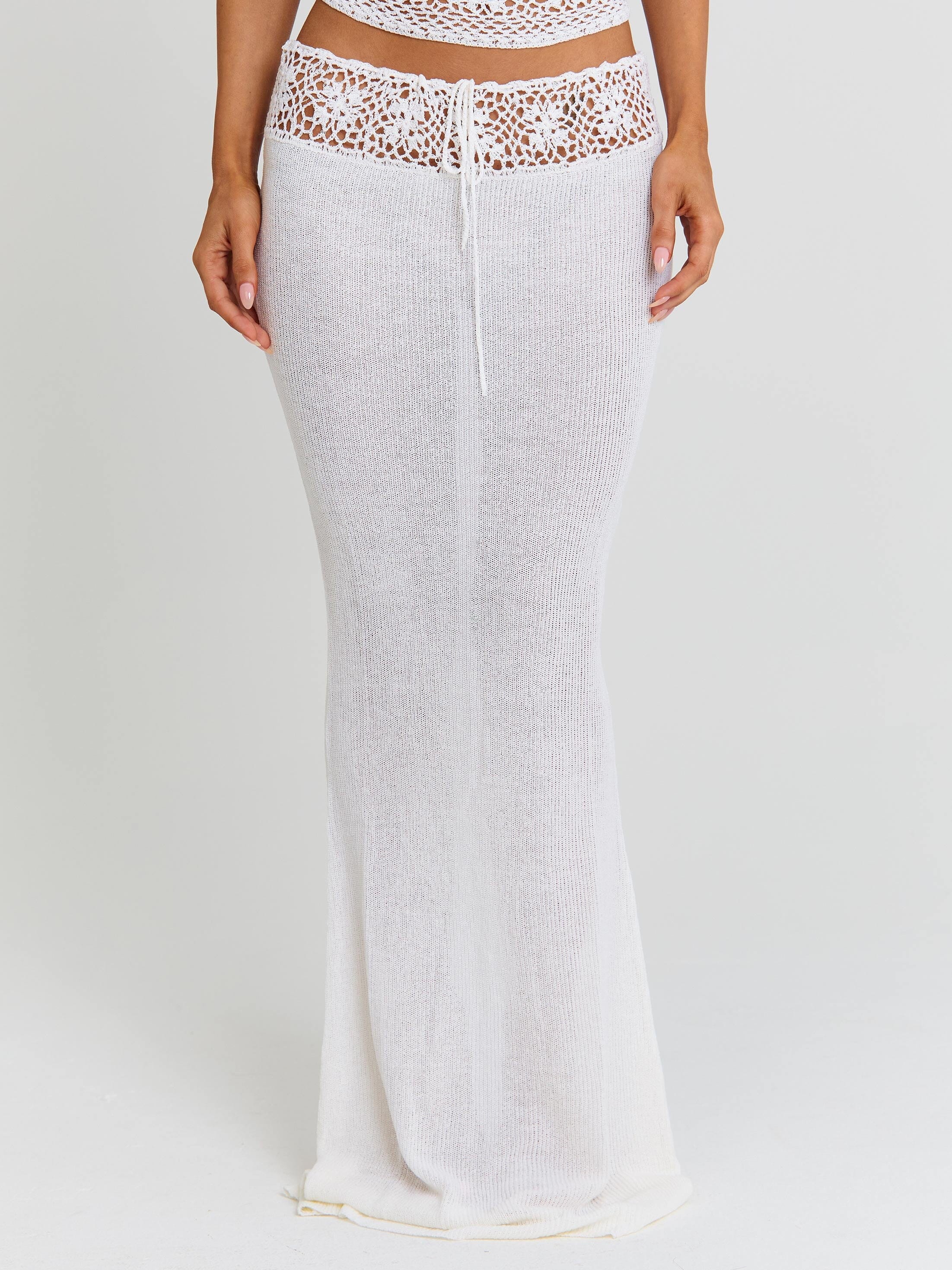 HARRIETT MAXI SKIRT WHITE