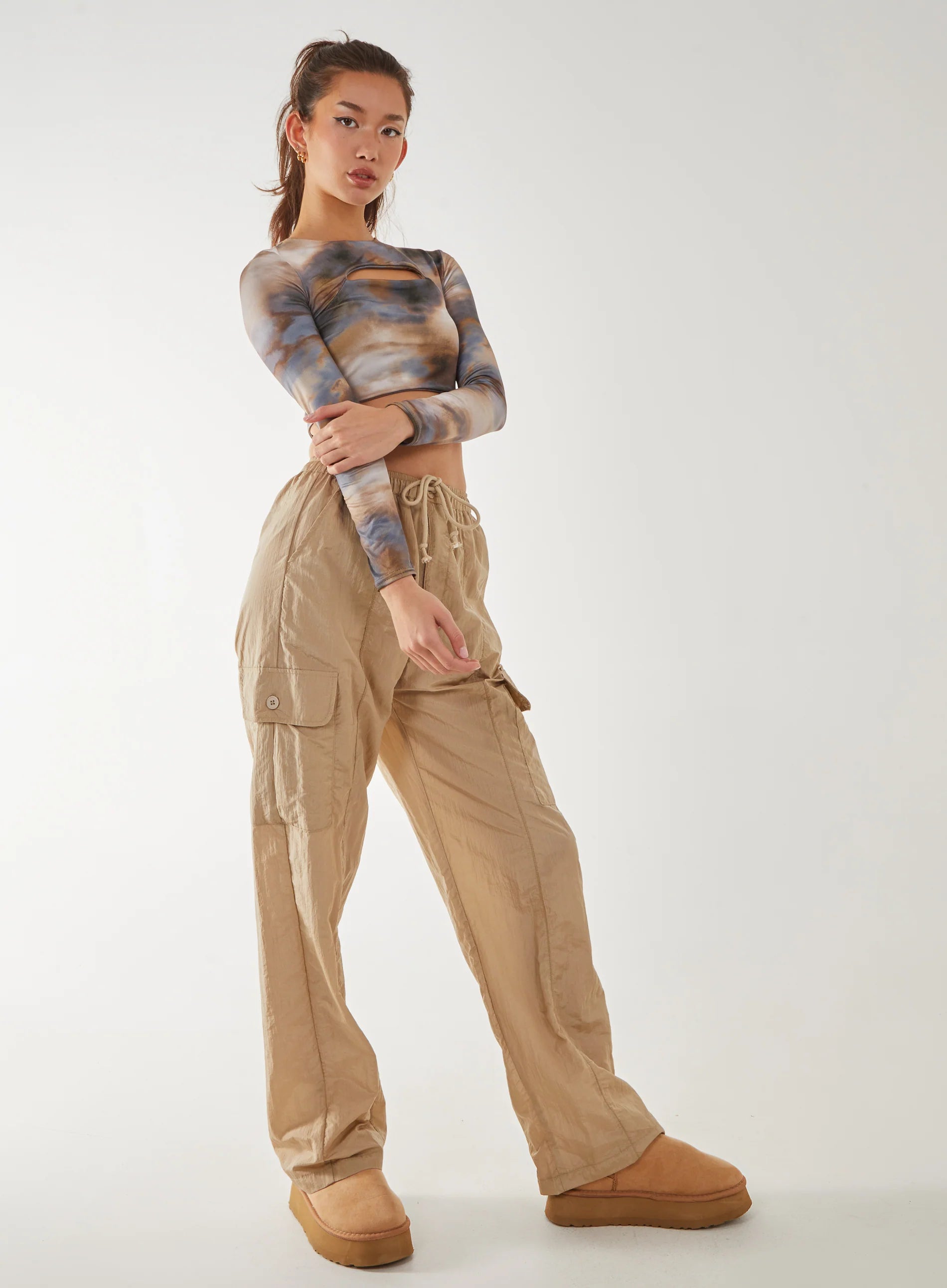 Galaxy Print Long Sleeve Top