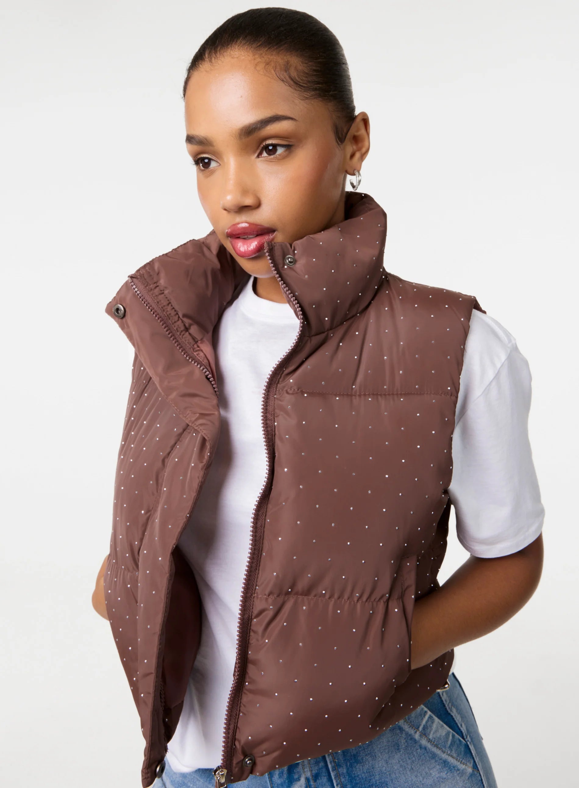 Diamante Puffer Gilet