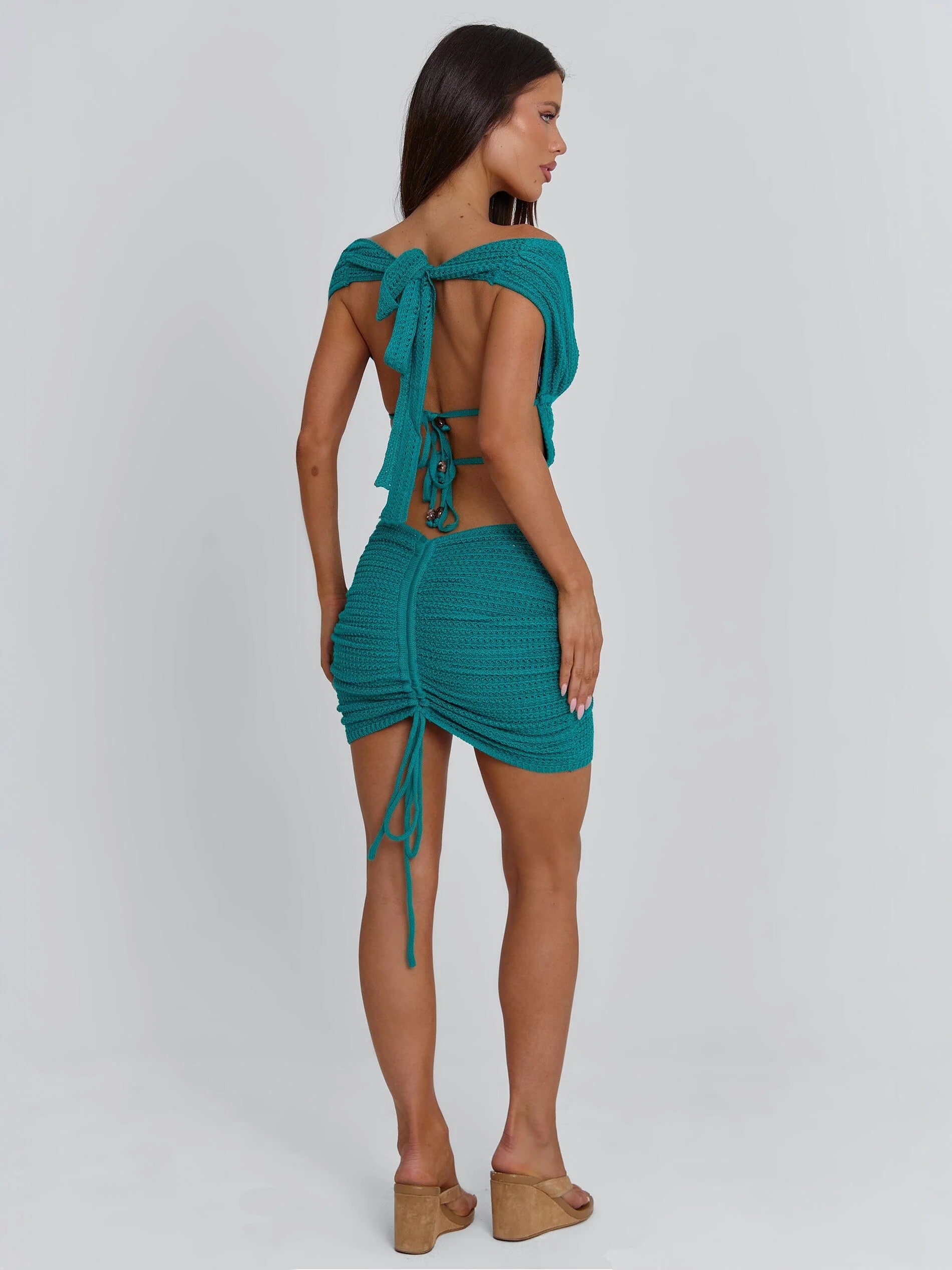 ALIA MINI SKIRT TEAL