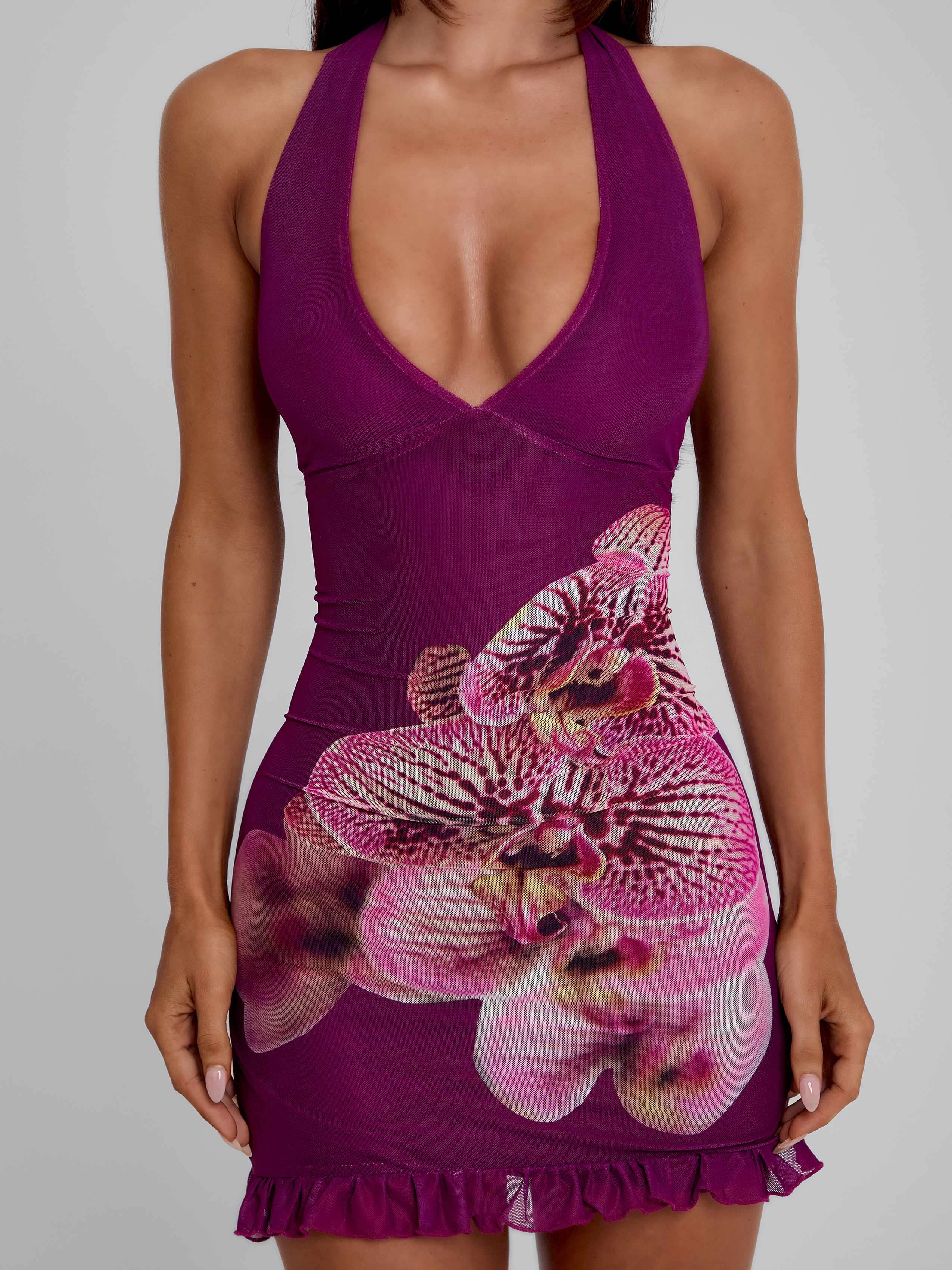 BRENDAI MINI DRESS PLUM