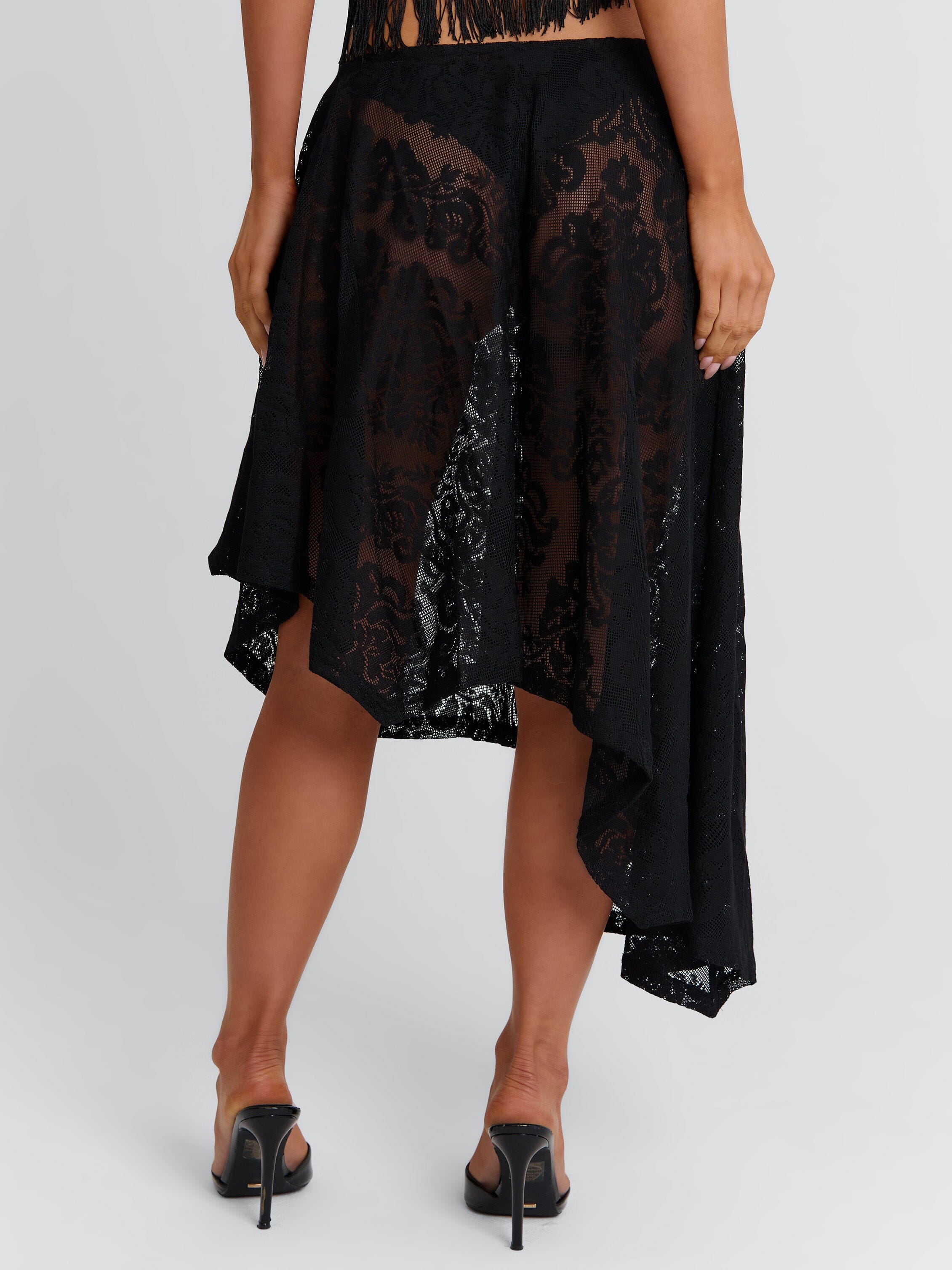 XIMENA MIDI SKIRT BLACK