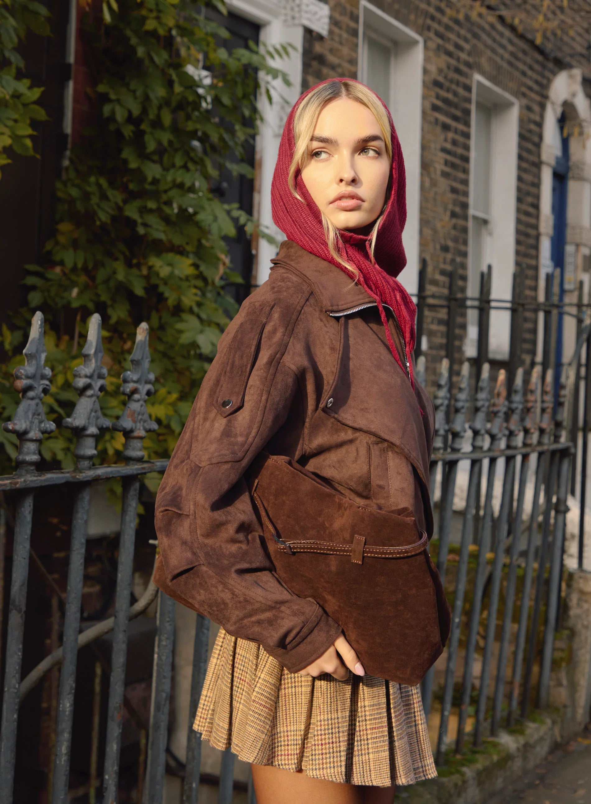 Faux Suede Oversized Jacket