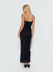 Senora Strapless Drape Maxi Dress Navy