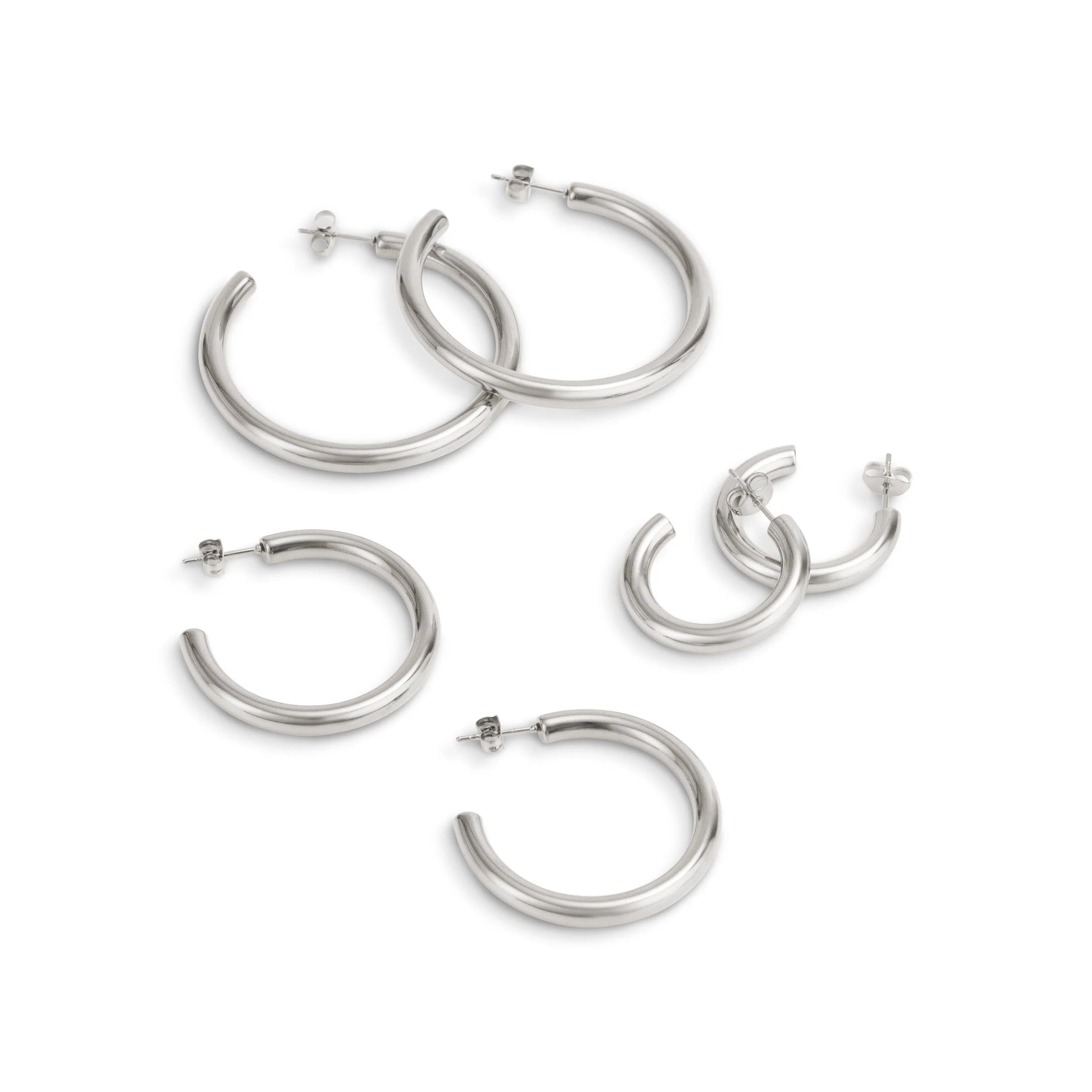 LIOR 3 PAIR EARRING SET SILVER