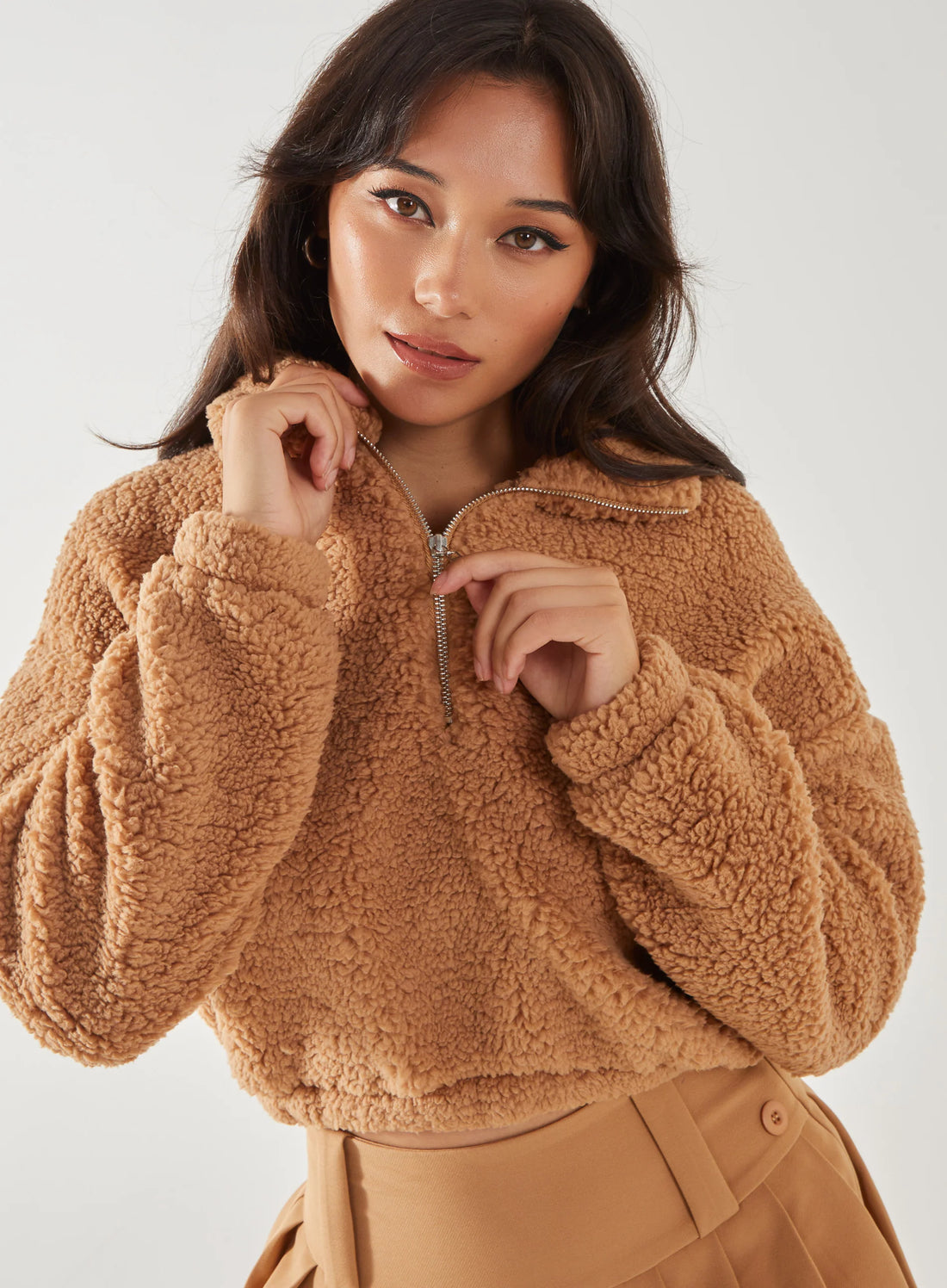 Teddy Zip Up Jumper