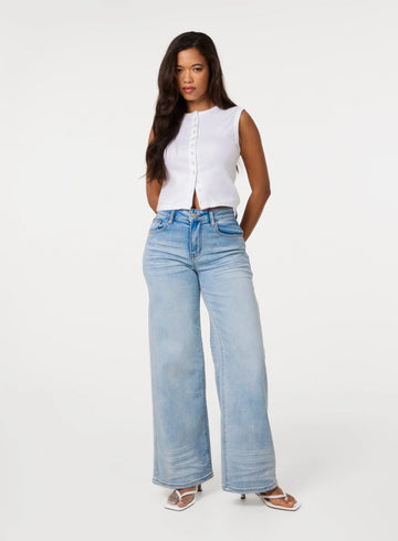 Whisker Wide Leg Jeans