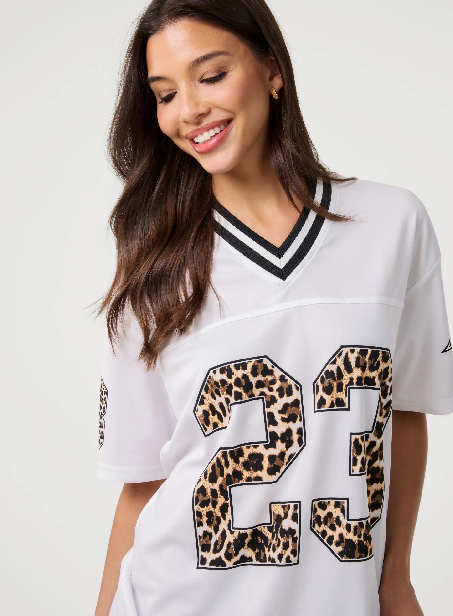 Leopard Detail Sports Jersey