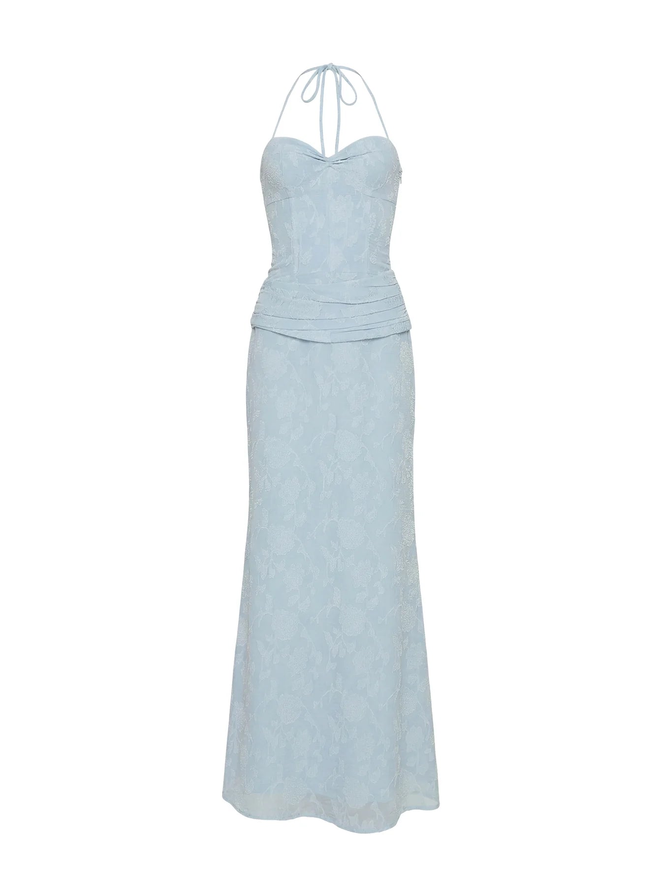 Love from Portofino Corset Maxi Dress Blue