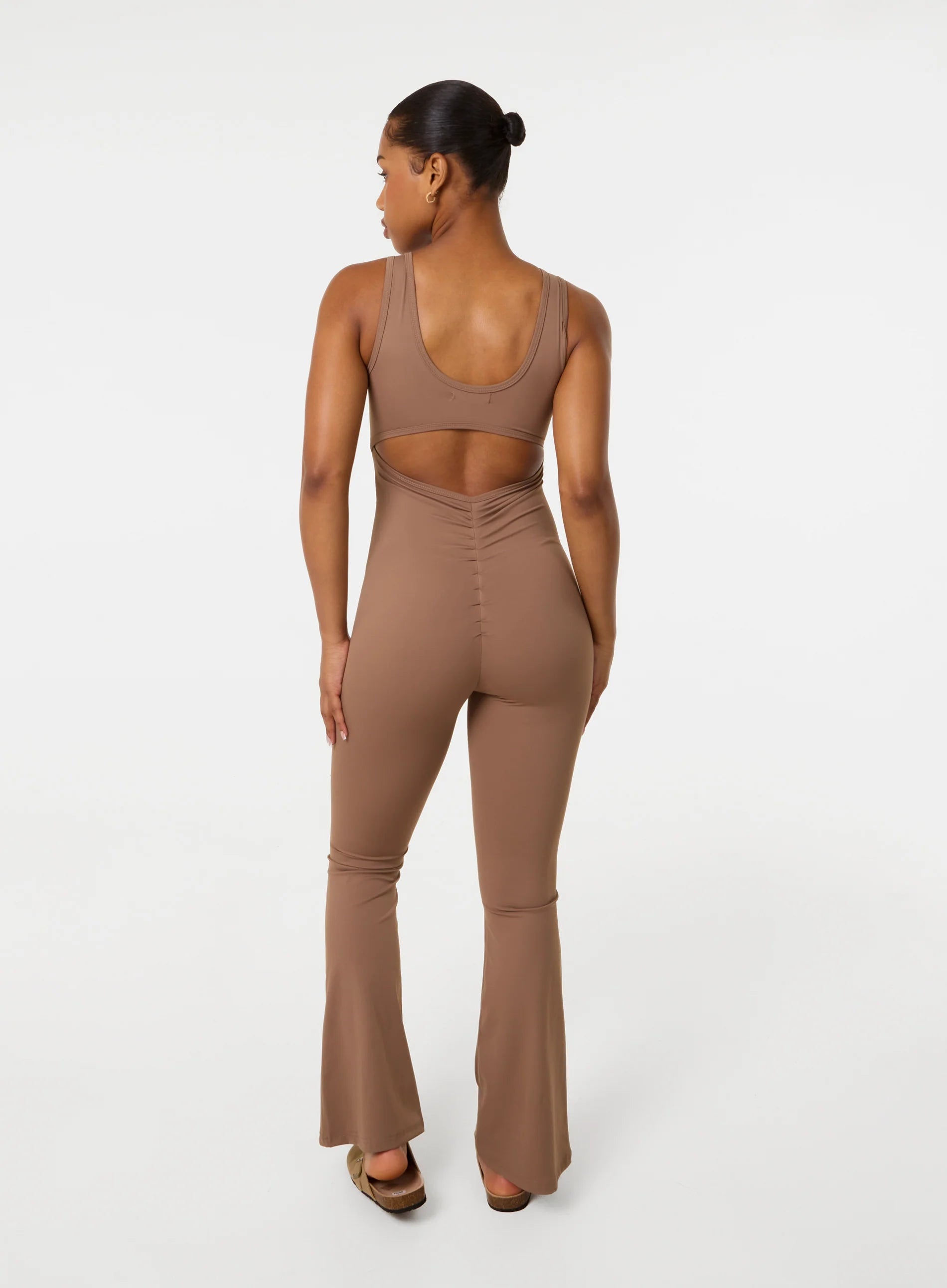 Ruched Bum Openback Unitard