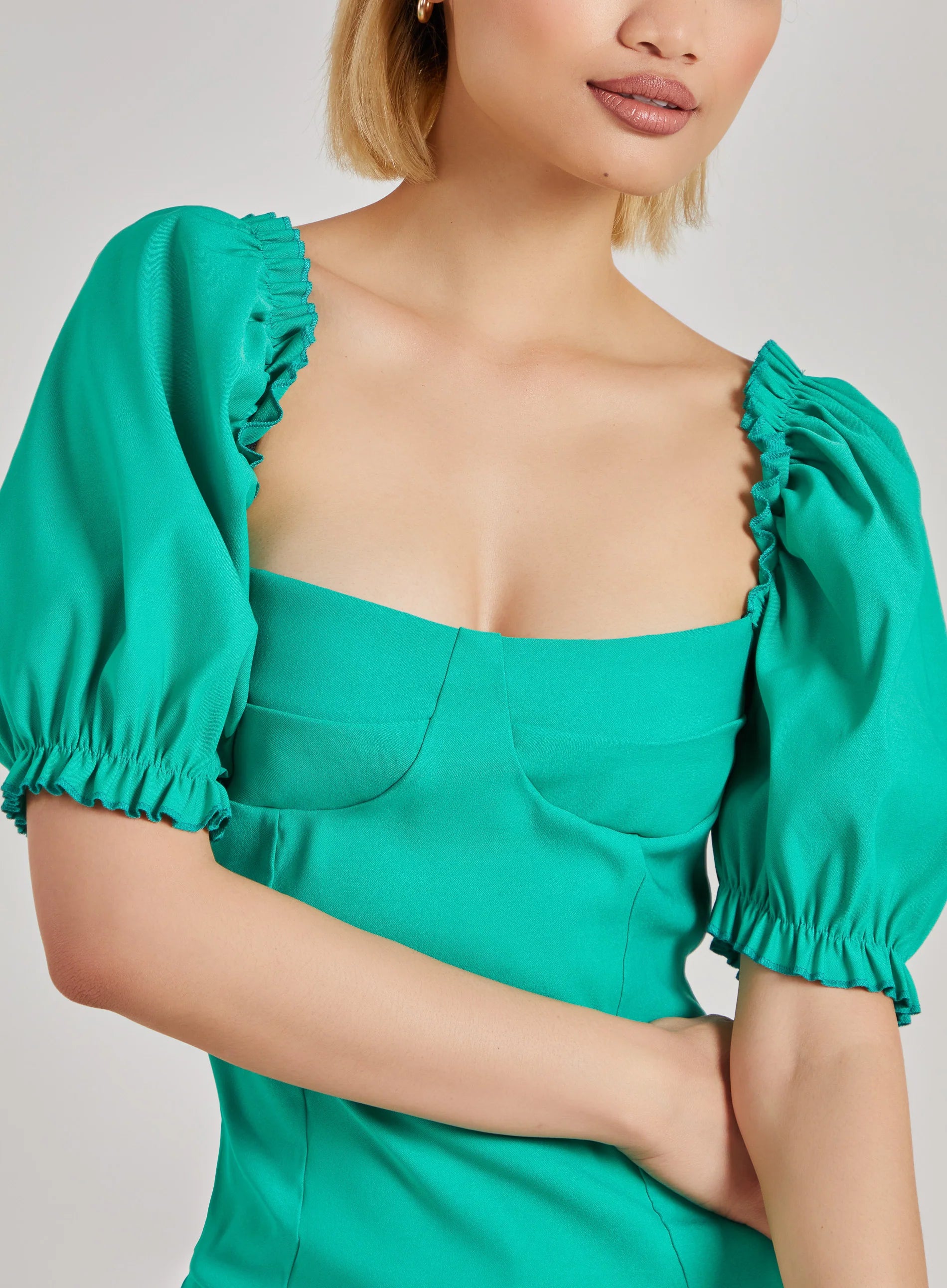 Bengline Corset Frill Detail Mini Dress