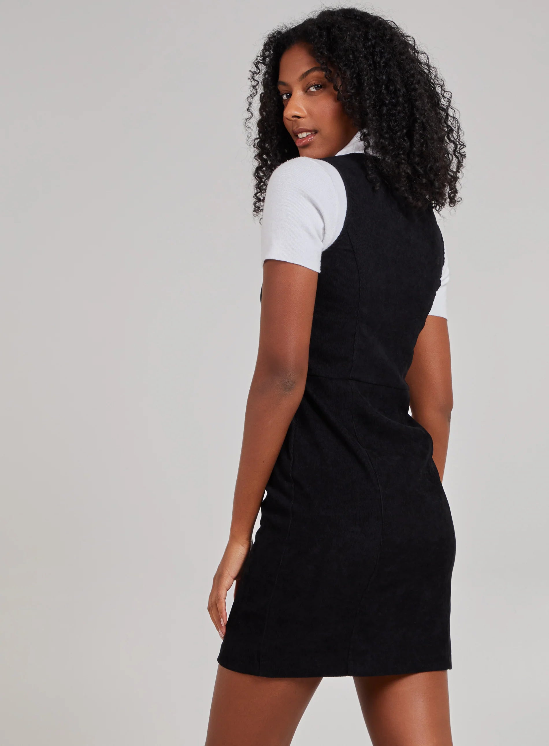 Zip Through Corduroy Dress