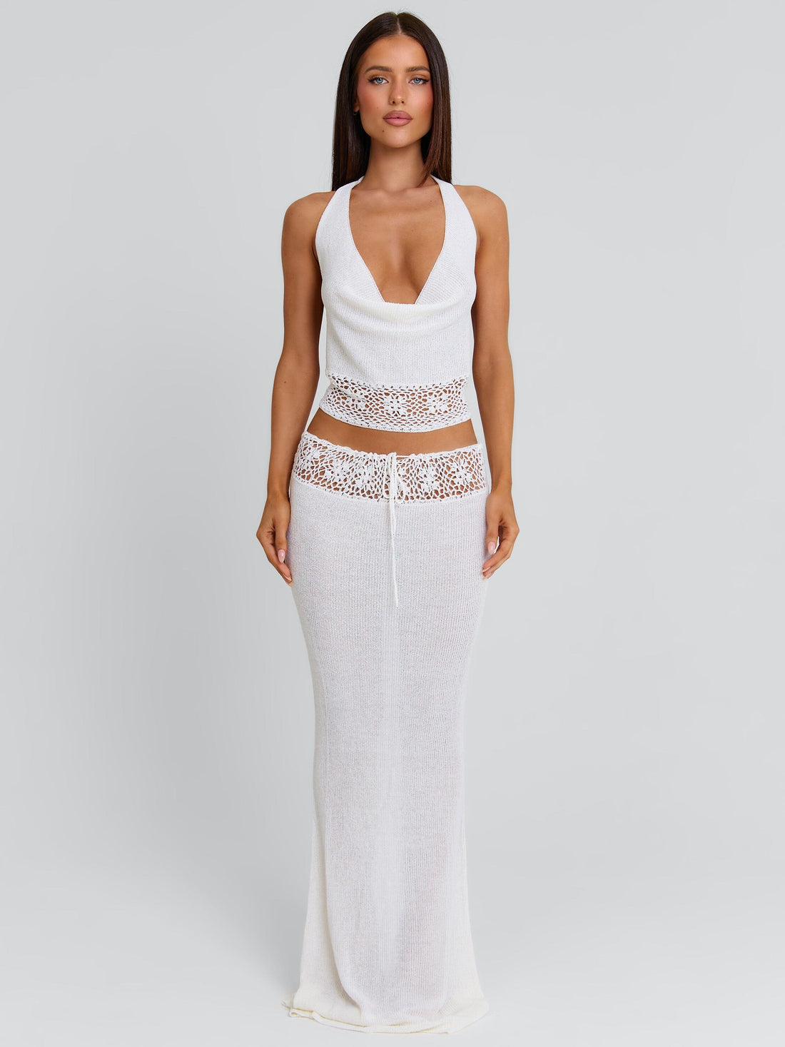 HARRIETT MAXI SKIRT WHITE