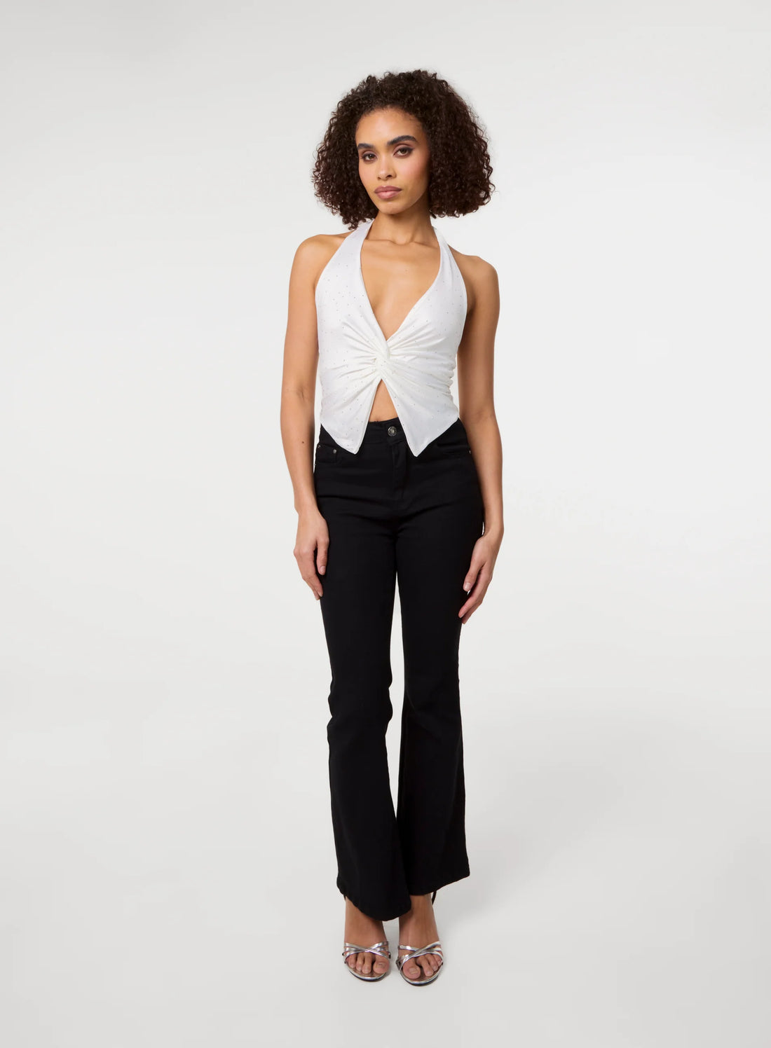 Diamante Slinky Halter Top