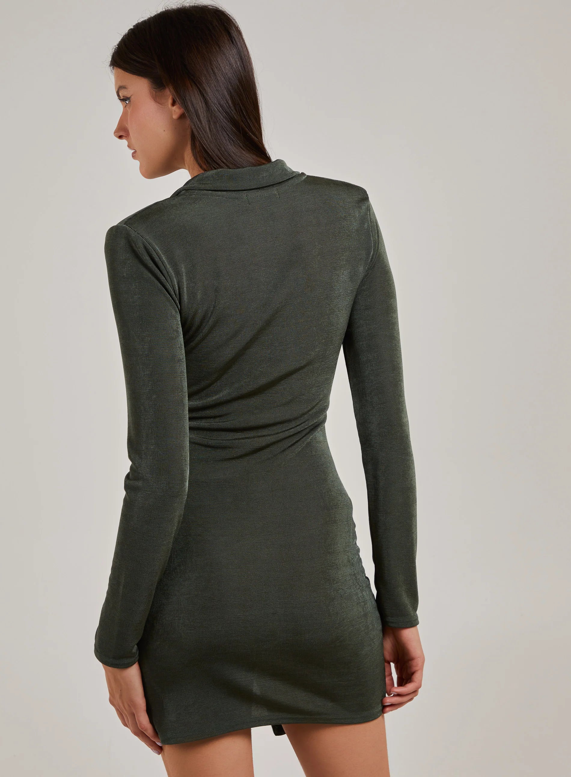 Long Sleeve Collar Mini Dress