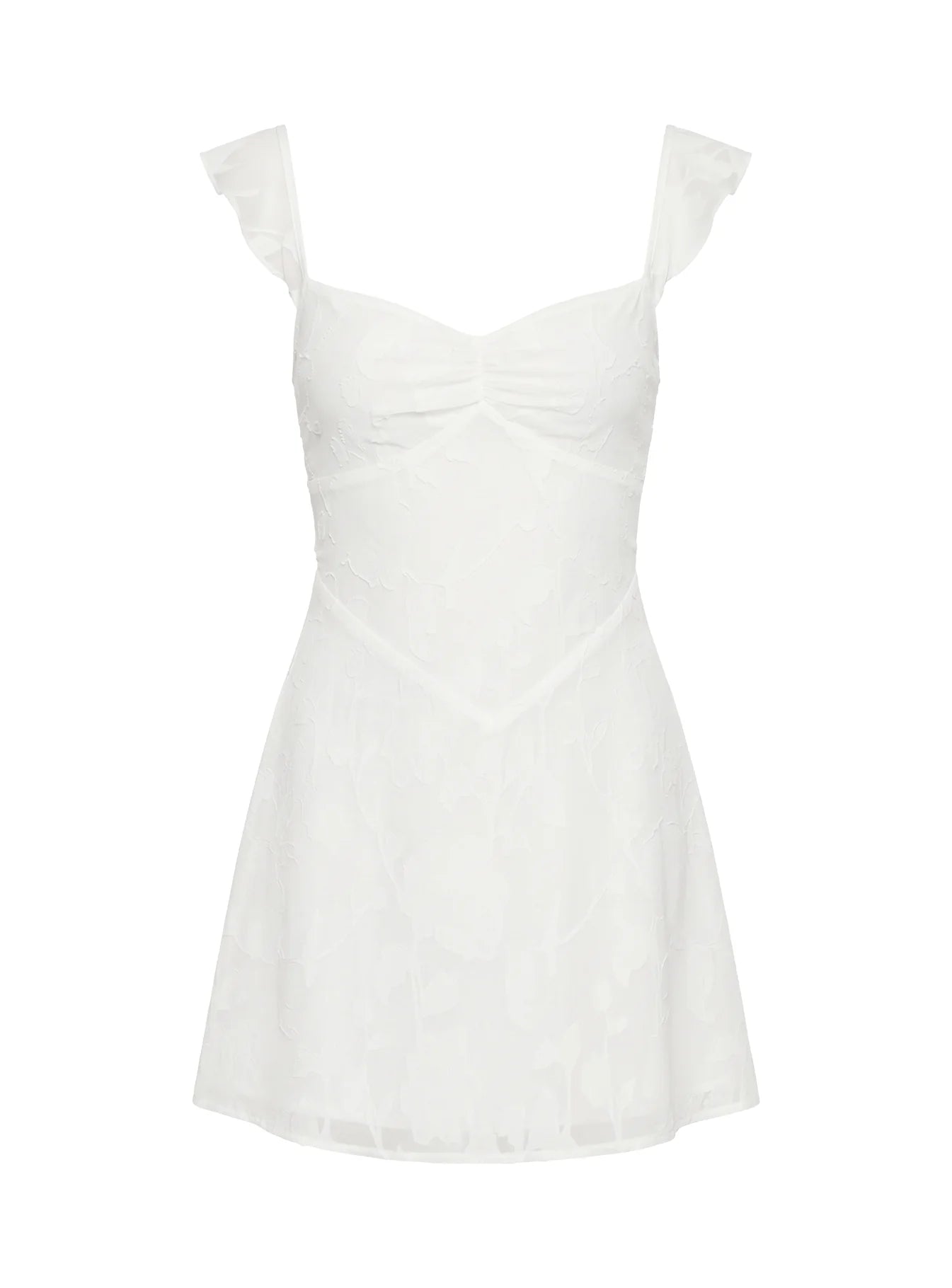 Past And Present Burnout Tie Back Mini Dress White