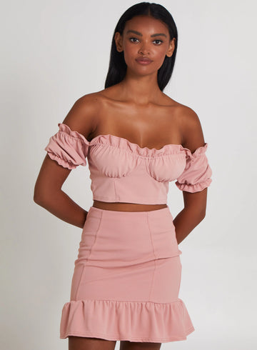 Frill Detail Milkmaid Top