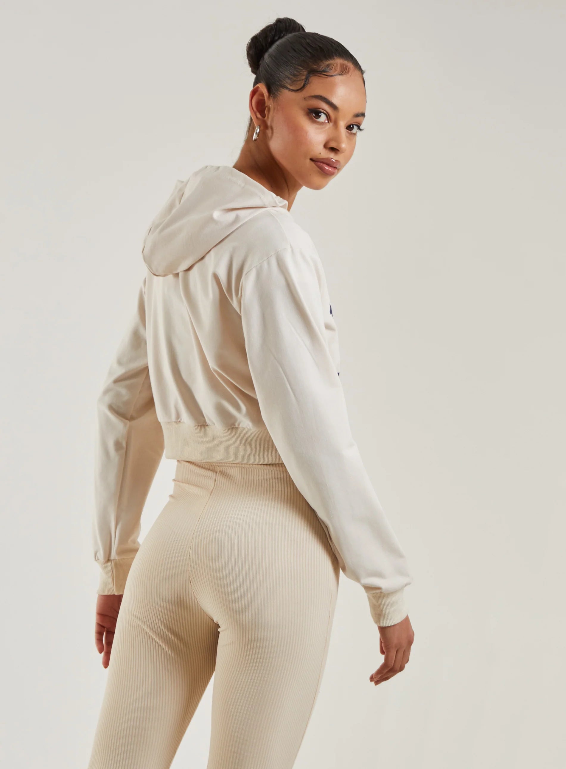 Miami Slogan Zip Up Hoodie