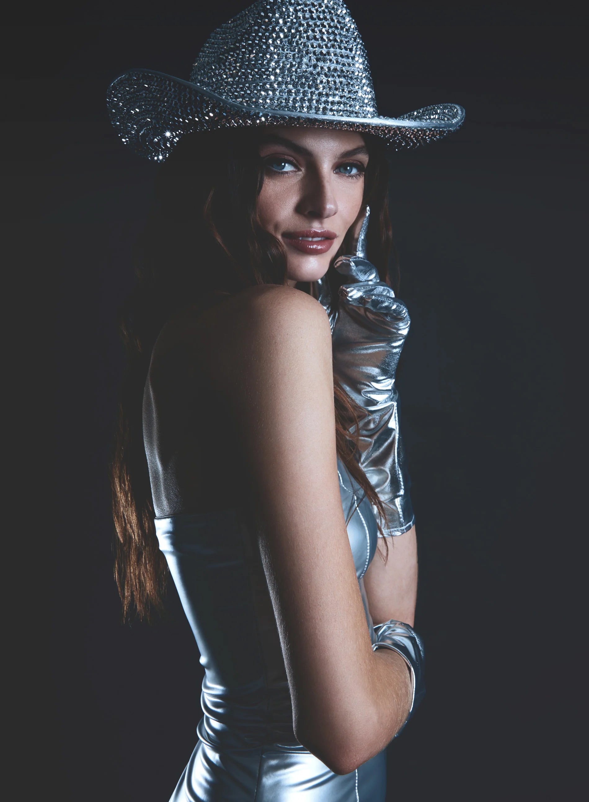 Metallic Strapless Mini Dress