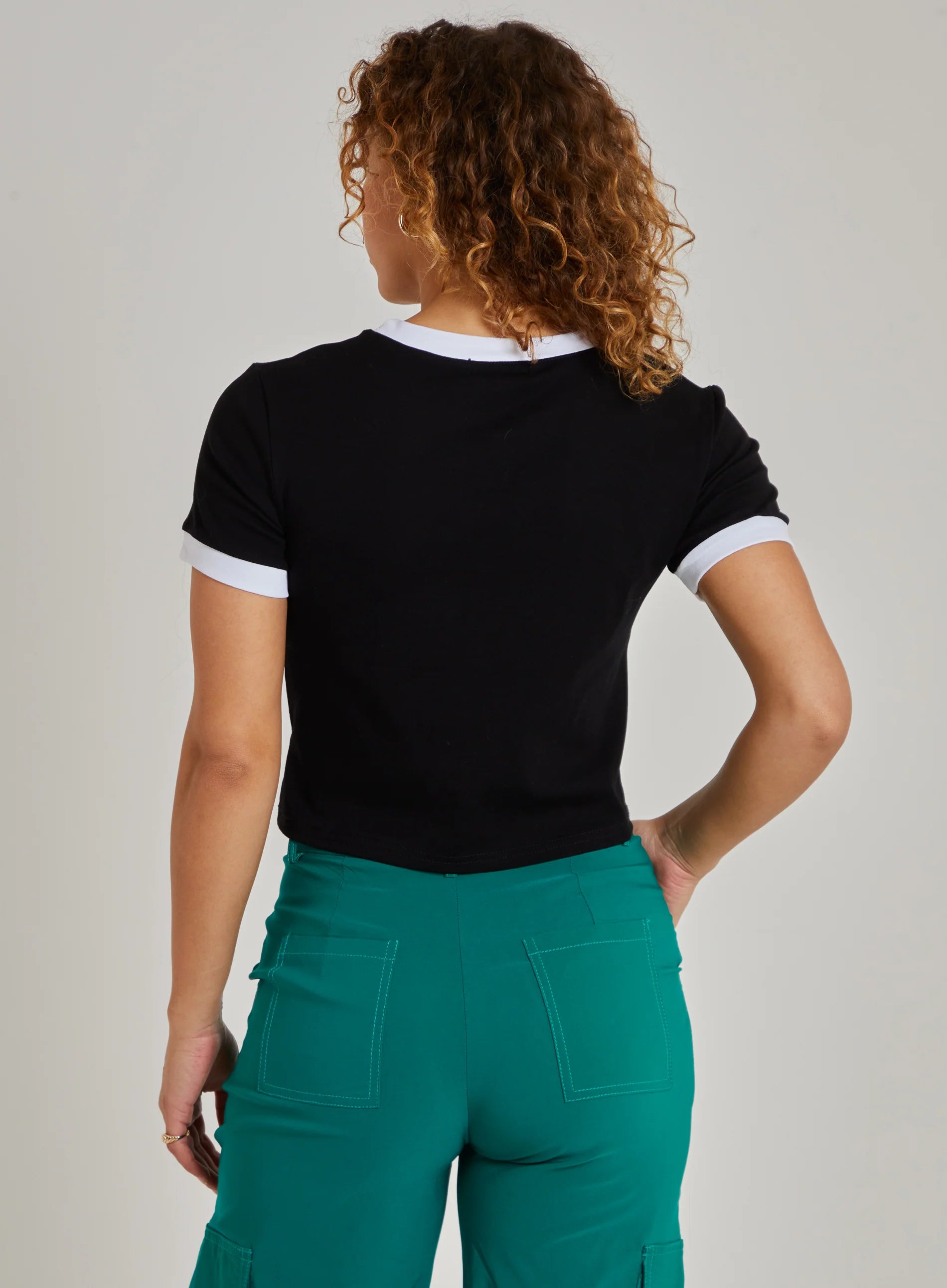 Burger Slogan Cropped T-Shirt