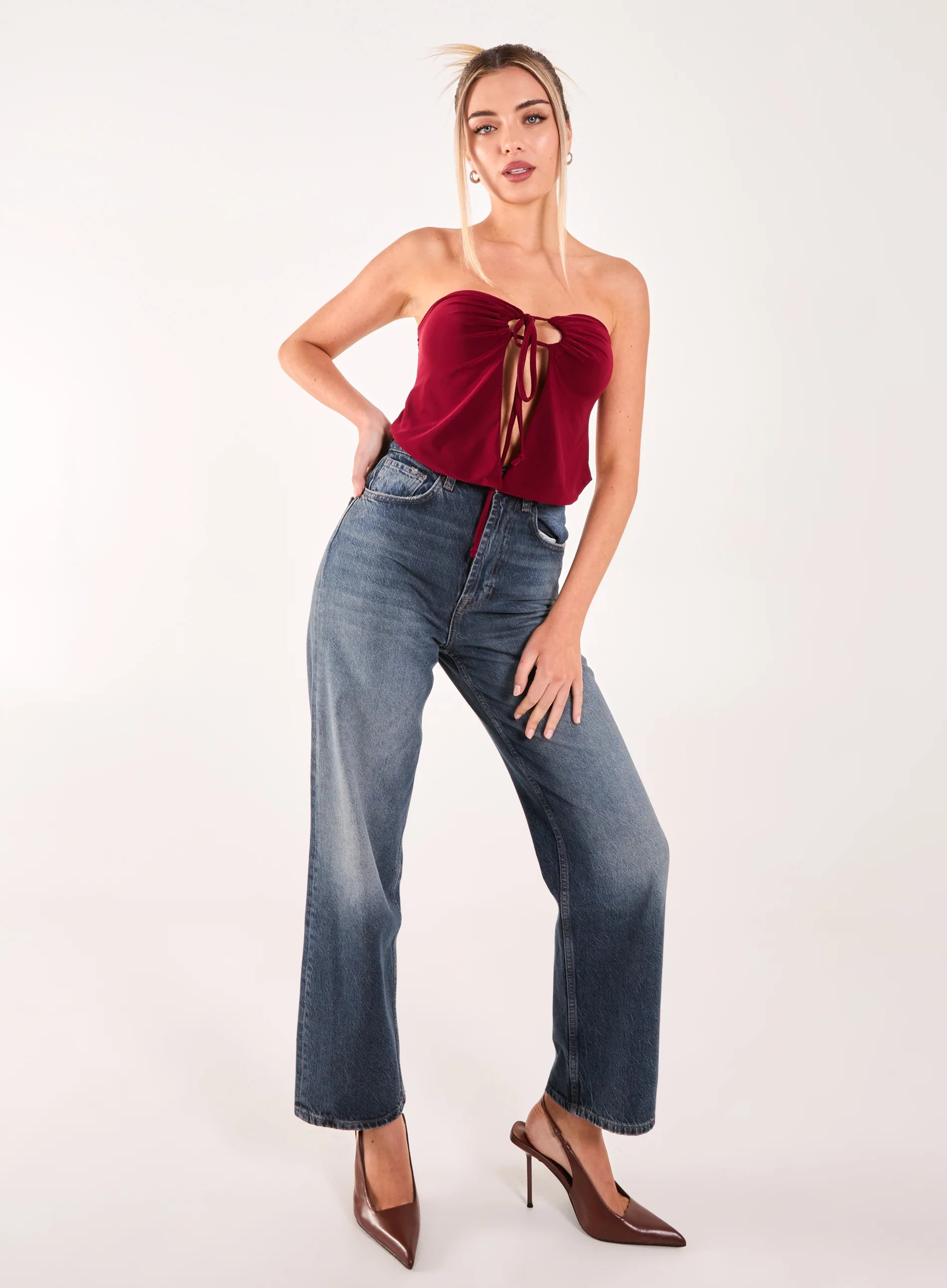 Keyhole Butterfly Bandeau Top