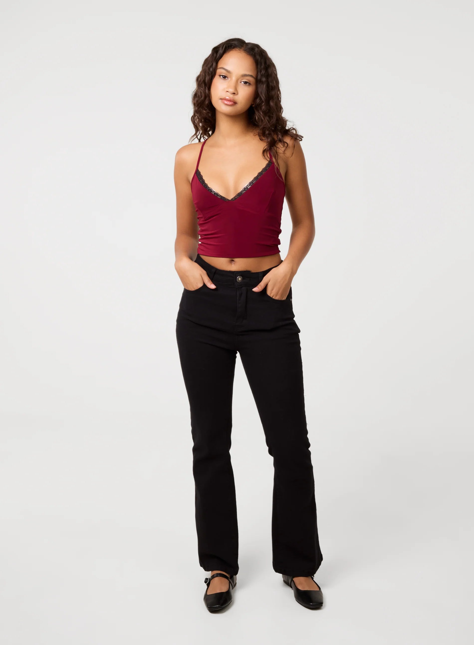 Lace Trim Cami Top