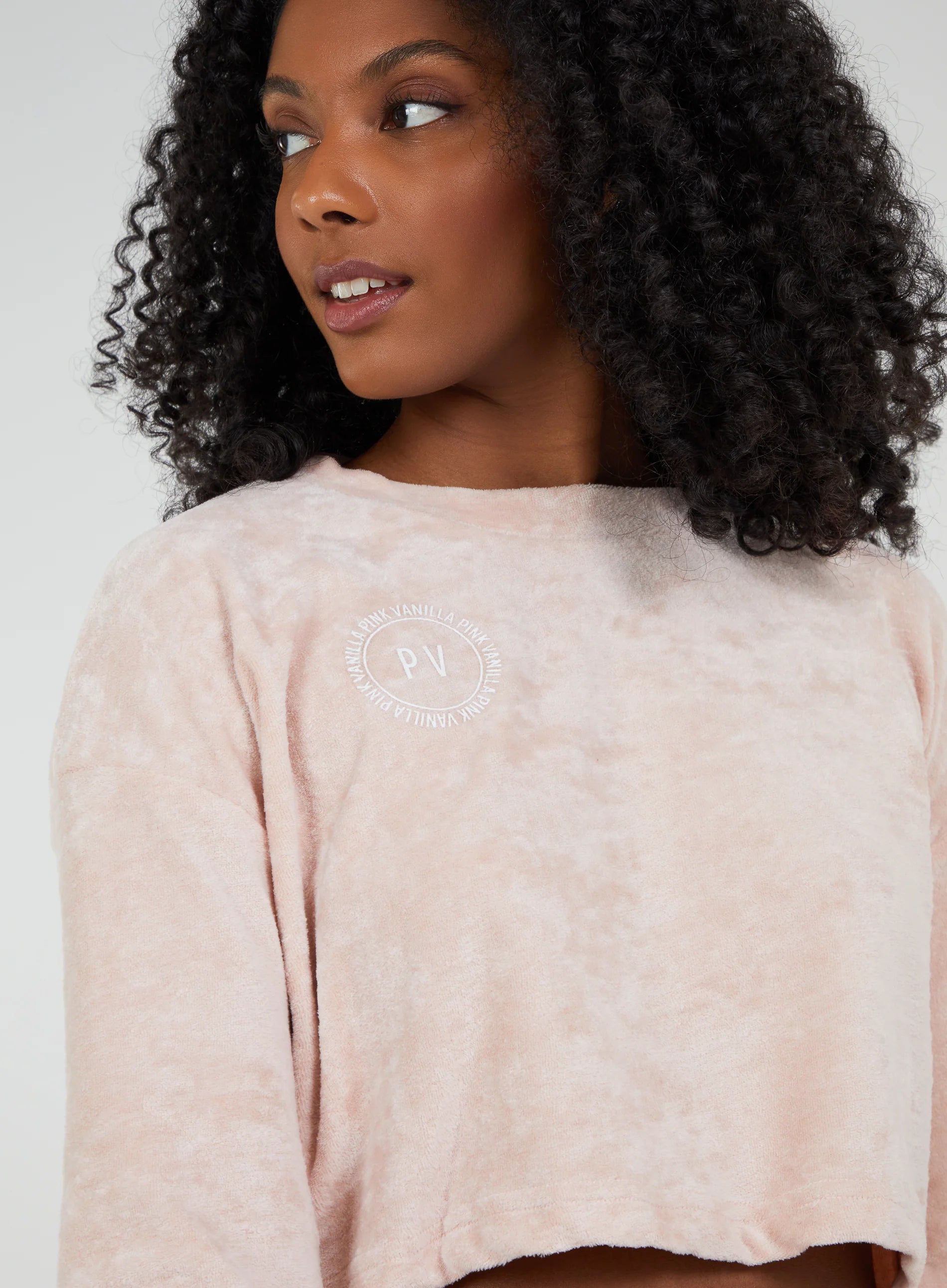 Pink Vanilla Long Sleeve Cropped Jumper