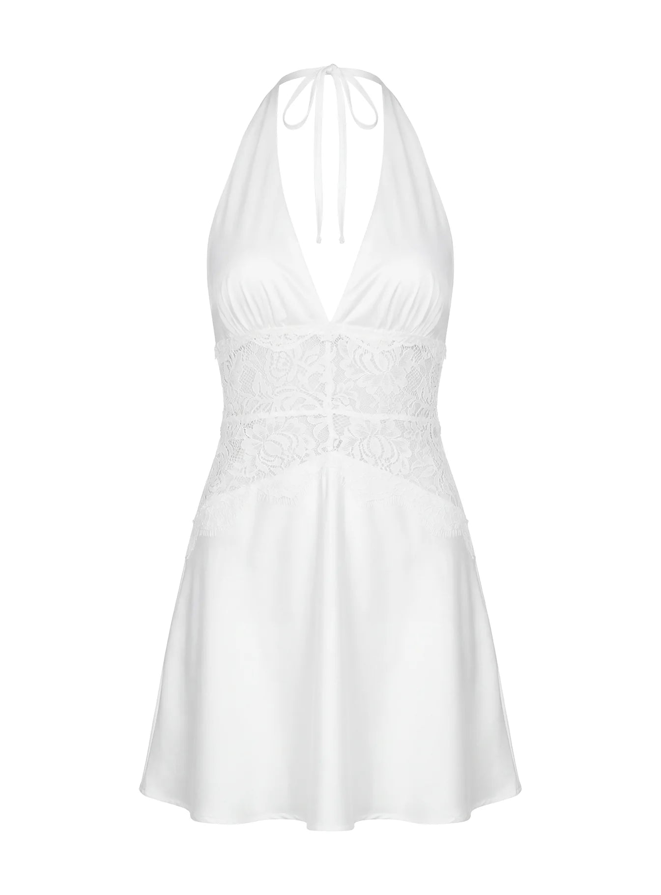Klairee Lace Mini Dress White