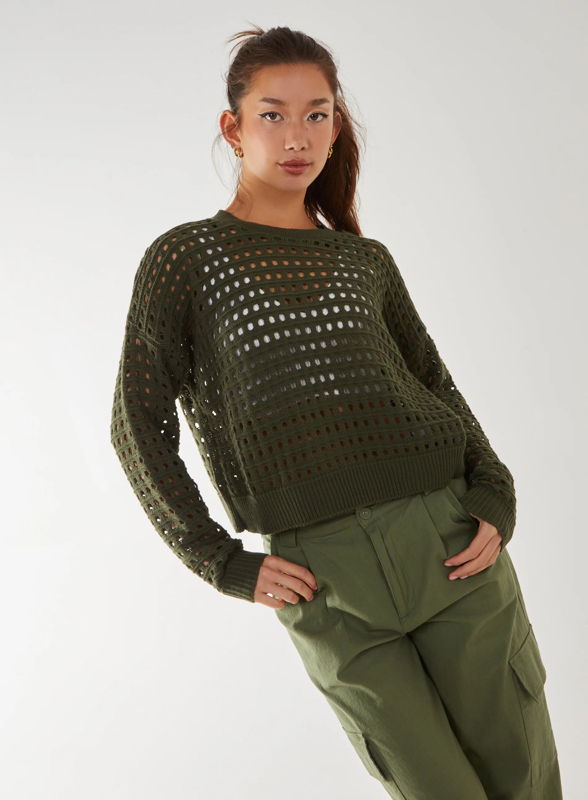 Crochet Knitted Sweatshirt