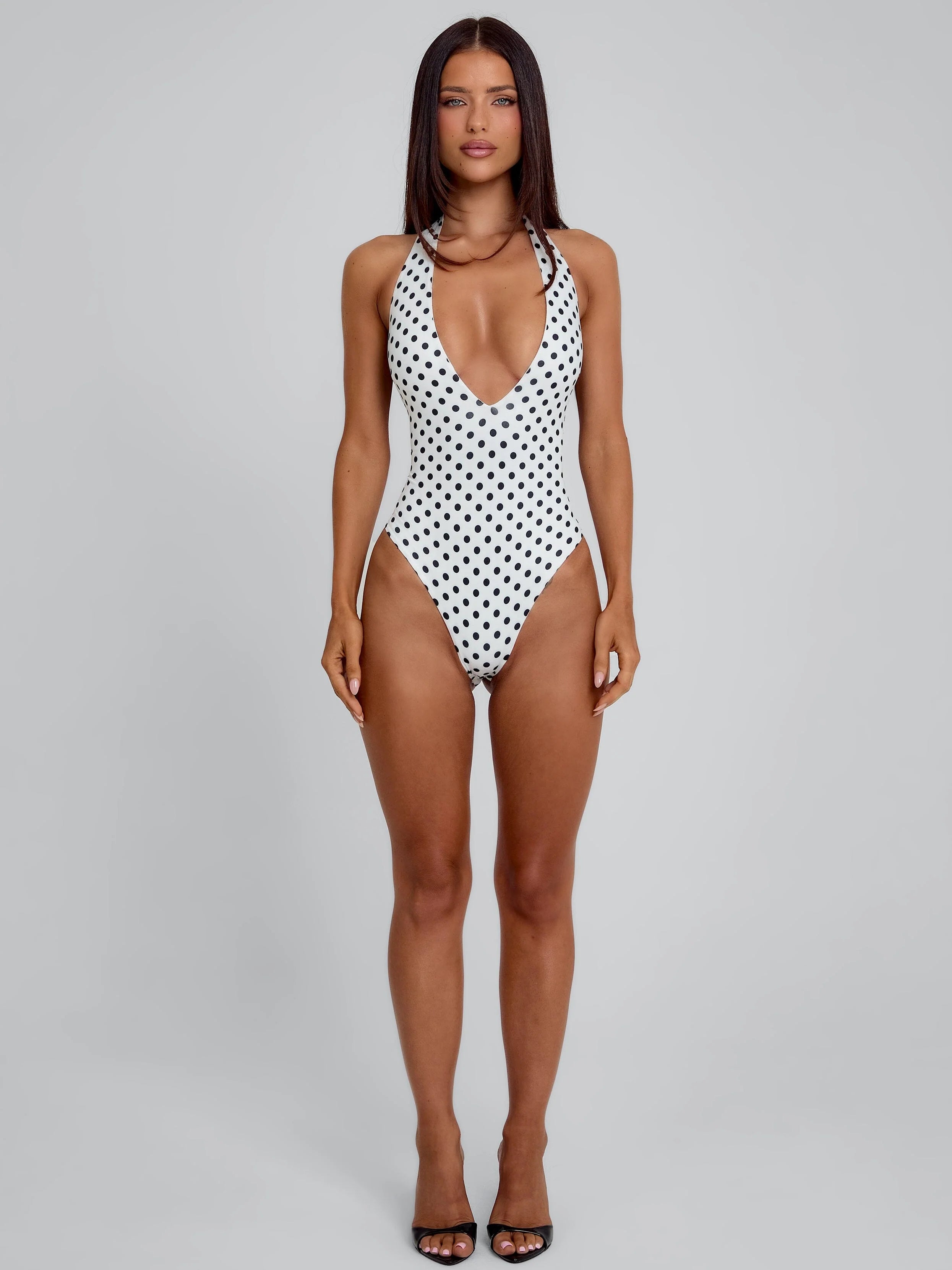 AILINA BODYSUIT BLACK POLKA DOT