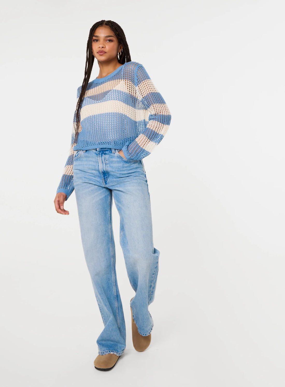 Stripe Crochet Jumper