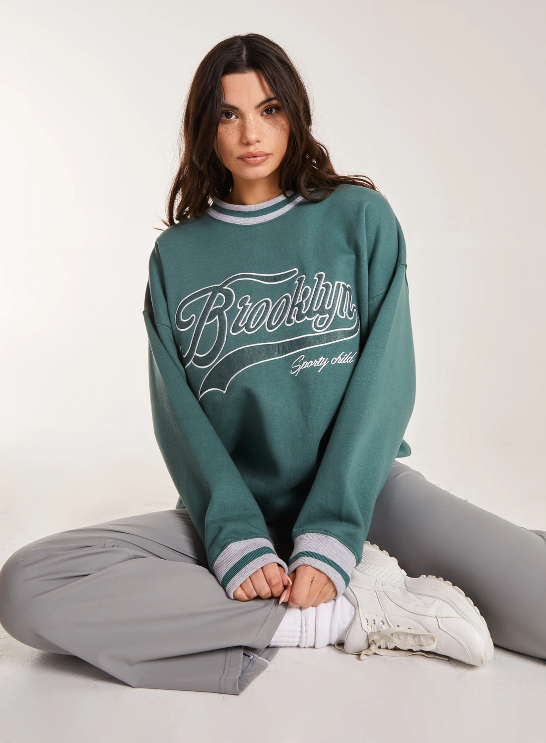 Brooklyn Slogan Varsity Sweatshirt