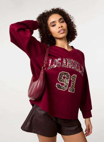 Metallic Leopard Long Sleeve Sports Jersey