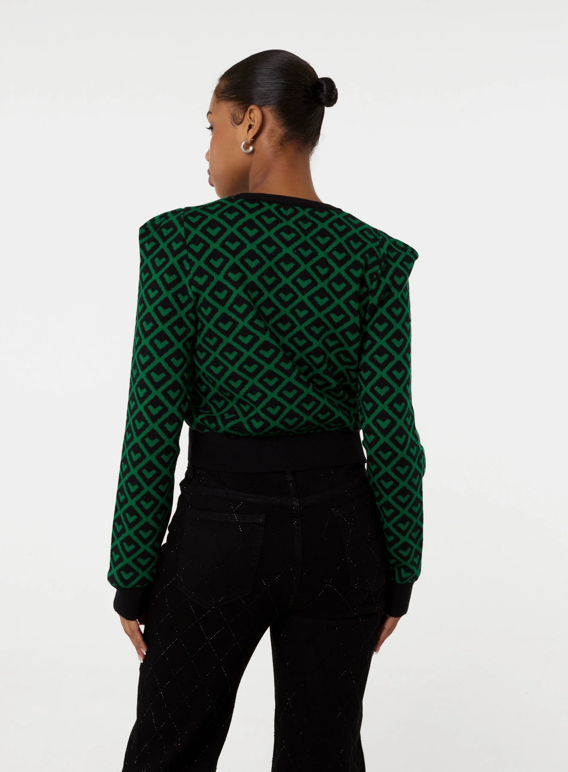 Diamond Rib Neck Jumper