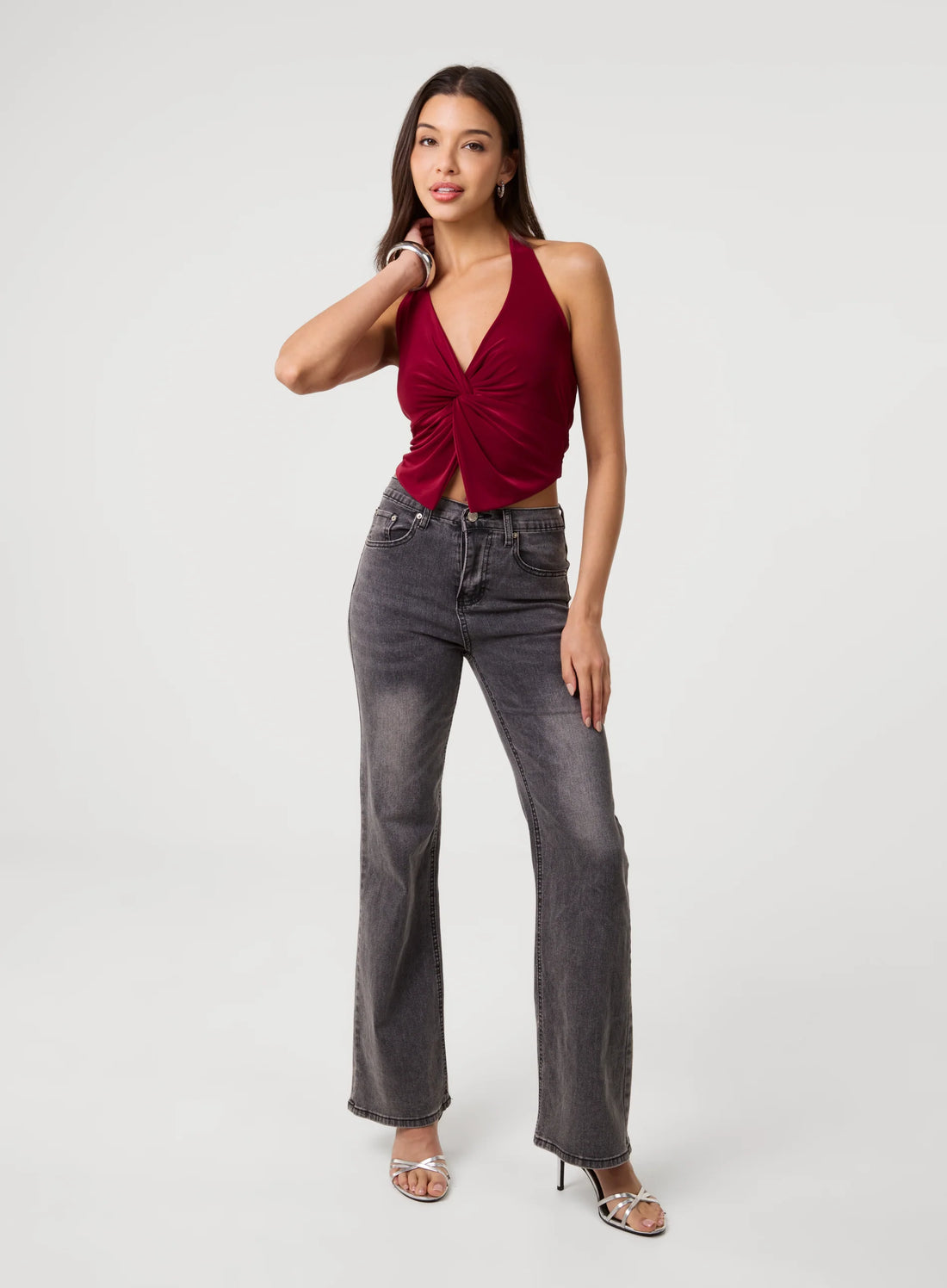 Knot Front Halter Top
