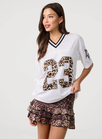 Leopard Detail Sports Jersey